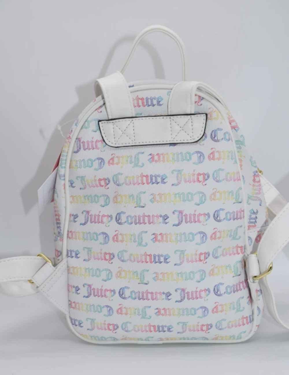 Juicy Couture Pullout Pouch Backpack in Multi-White