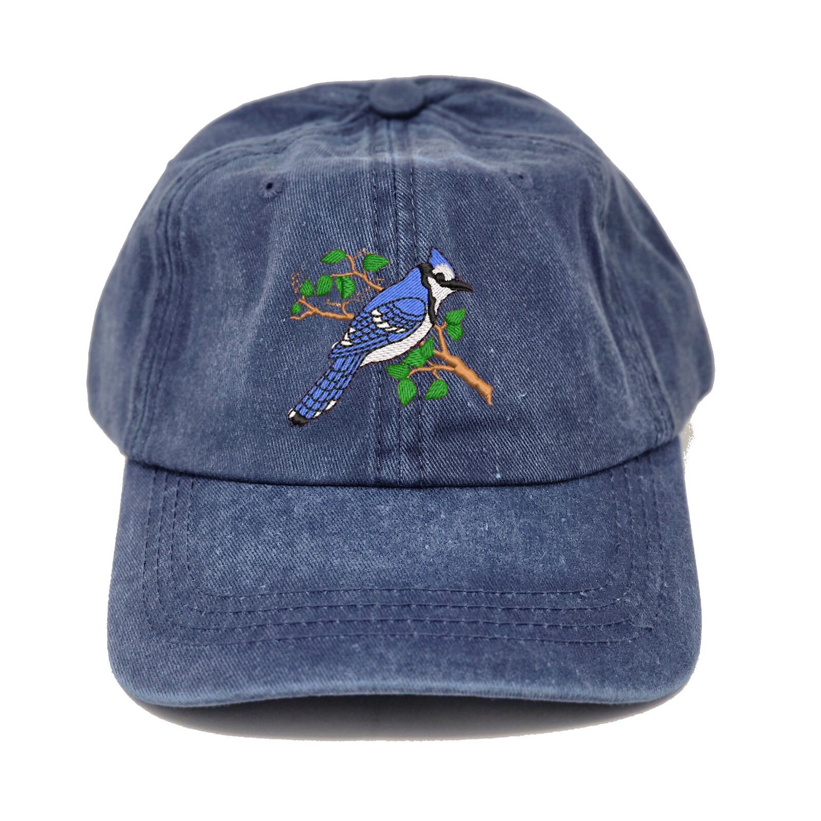 Blue jay bird embroidered dad hat, Blue jay bird embroidered cap custom make cap