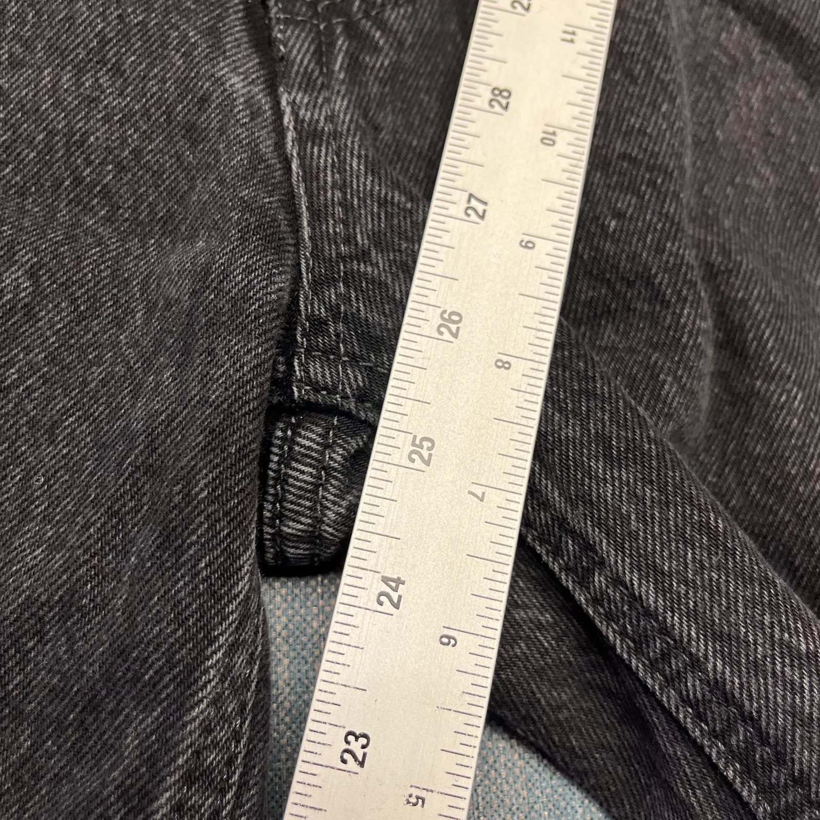 Empyre Men’s Jeans Size 27 Black Acid Wash Loose Fit Y2K Casual Distressed