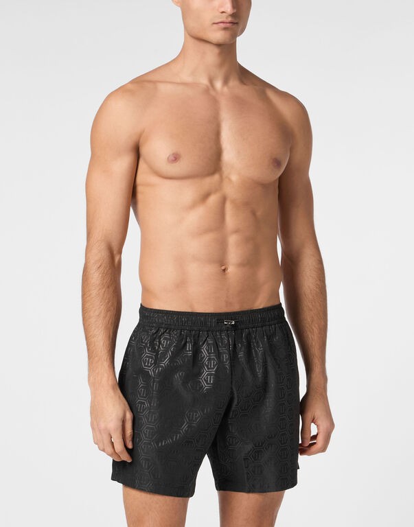 PHILIPP PLEIN BEACHWEAR SHORT TROUSERS.