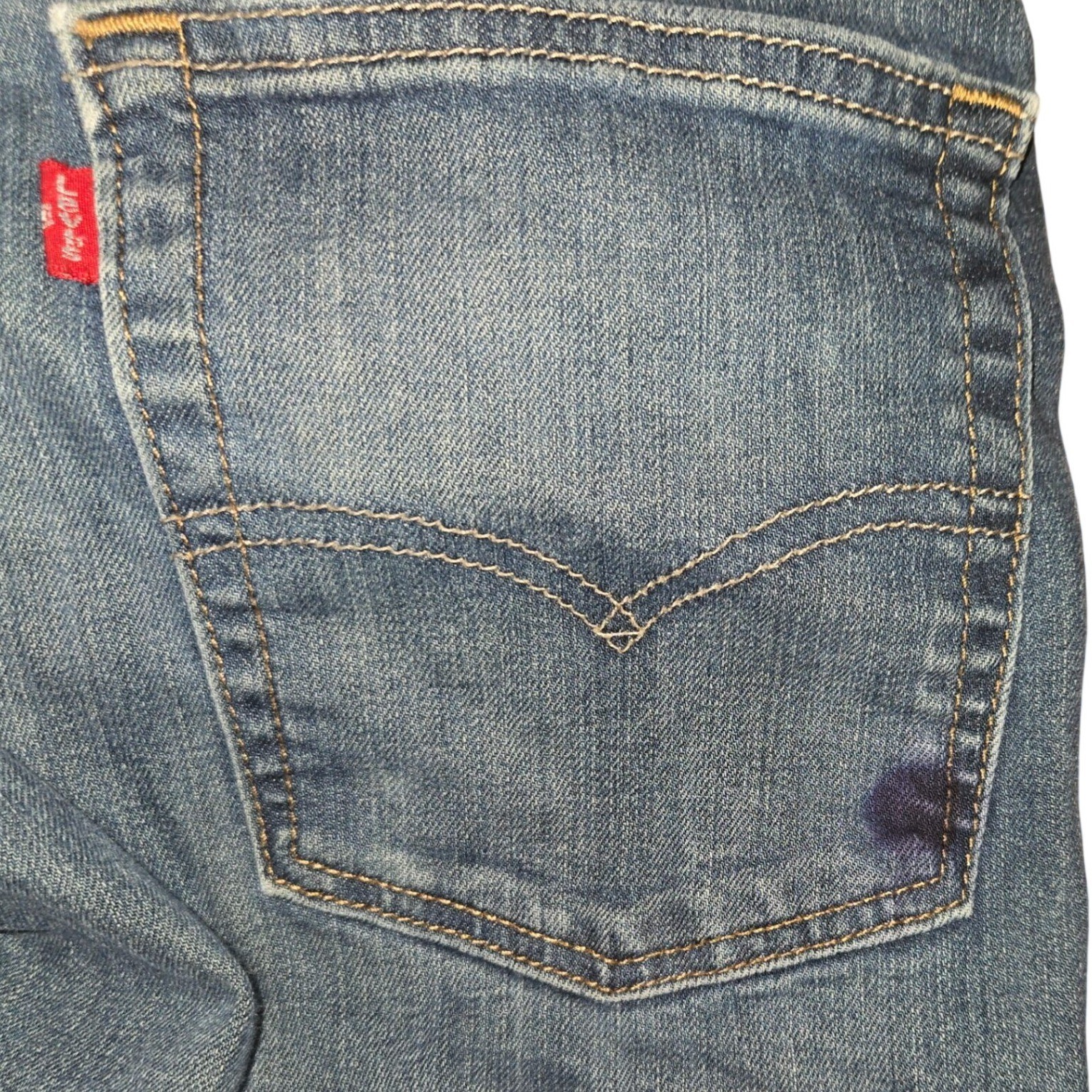 Levi’s 513 Slim Straight Jeans Mens 31×32 Blue Med Wash Stretch Denim 08513-0183
