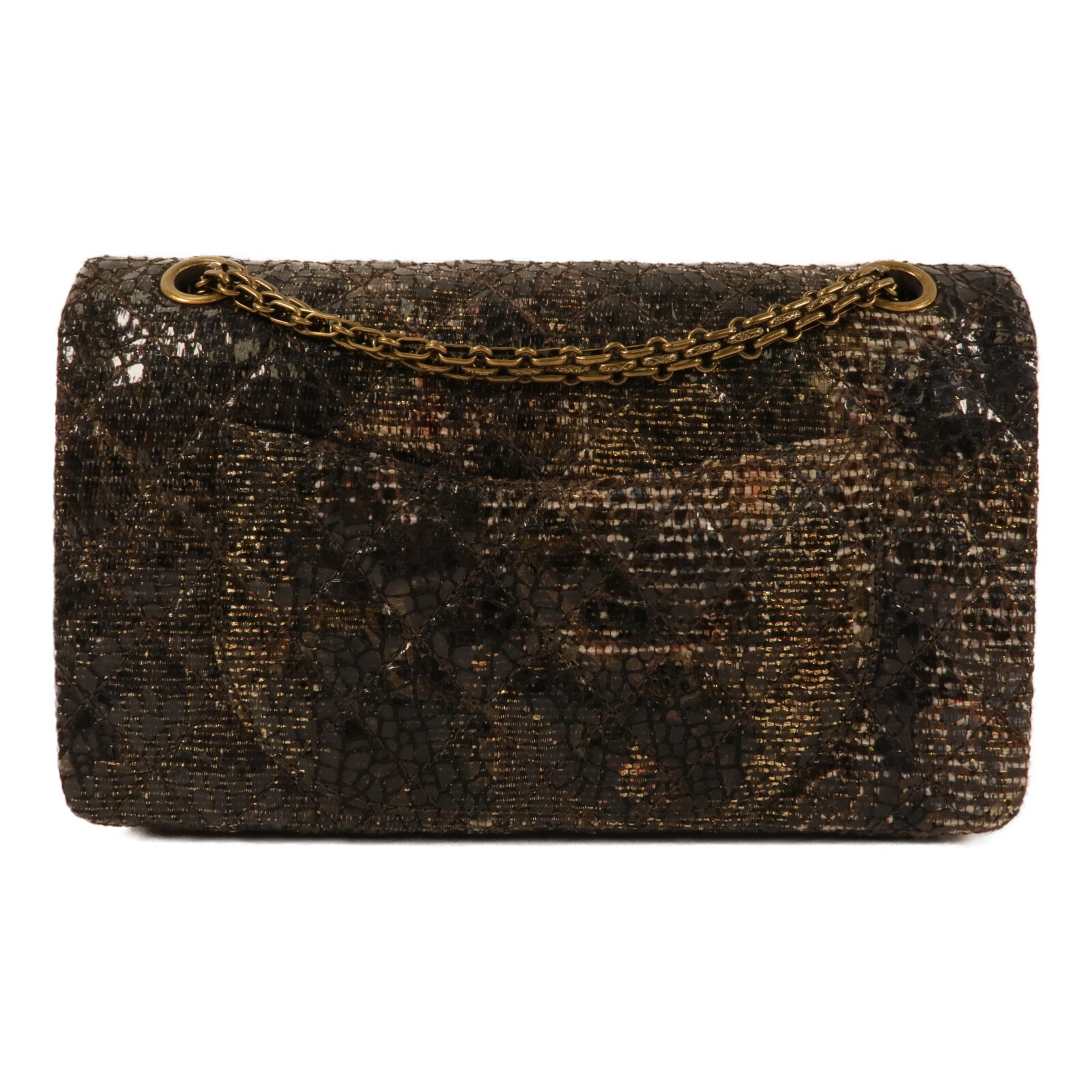 CHANEL CC Shanghai Icons Flap Bag Chain Shoulder Bag Tweed Black/Gold