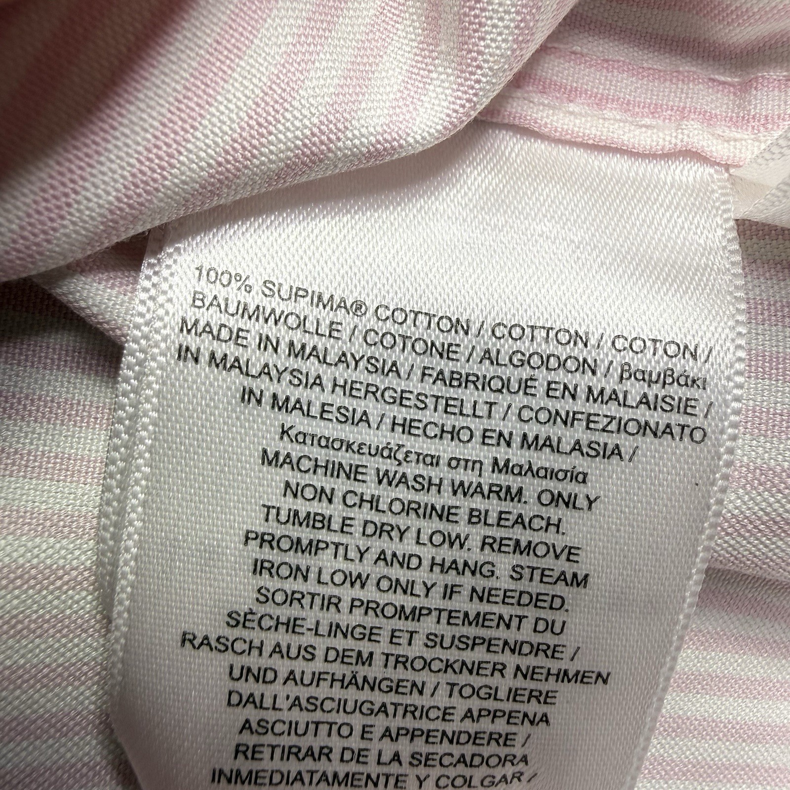 Brooks Brothers Madison Dress Shirt Men’s 15 1/2 x 35 Pink Stripe Spread Collar