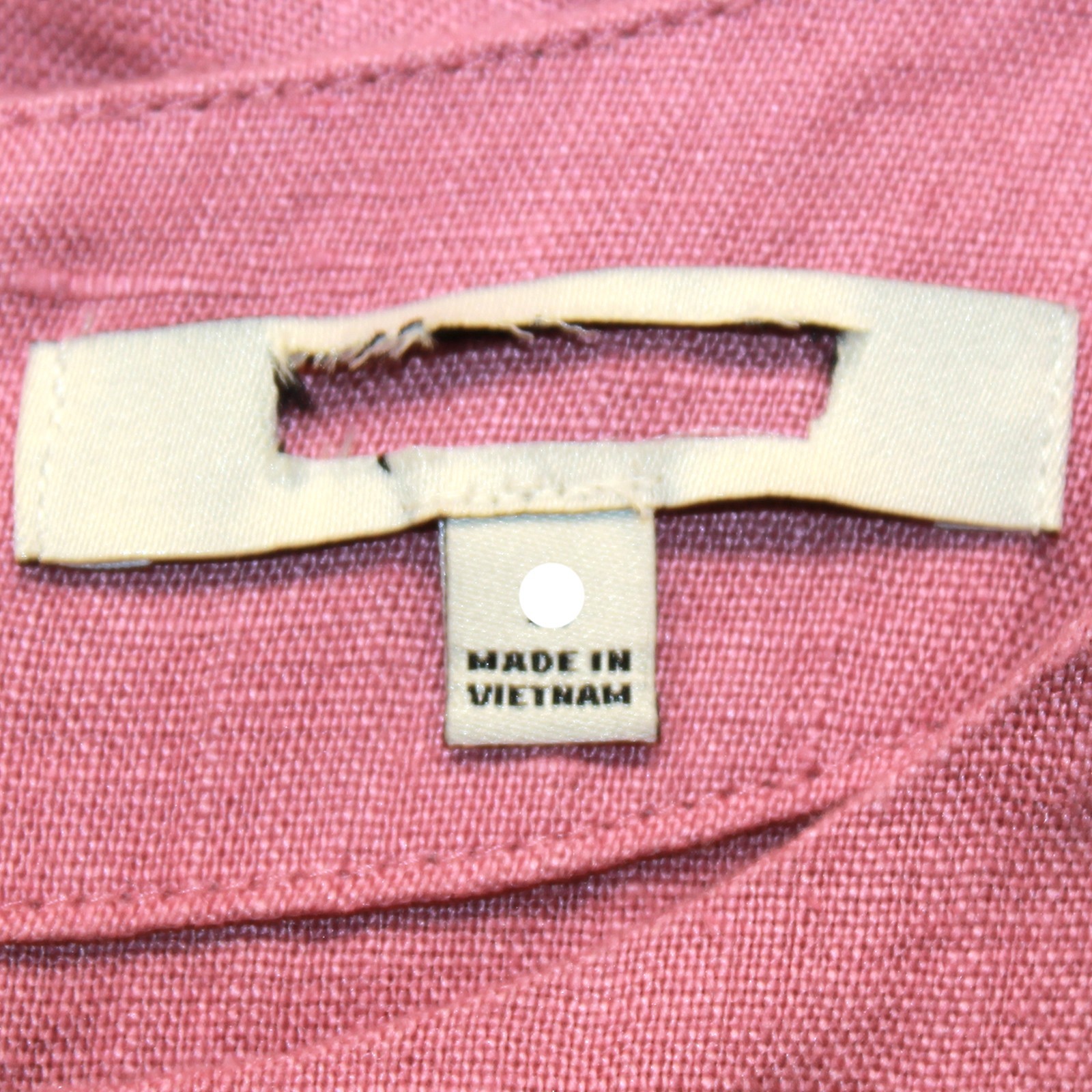 Madewell Plus Pink Bateau-Neck Tank in 100% Linen Button-down Back 3X