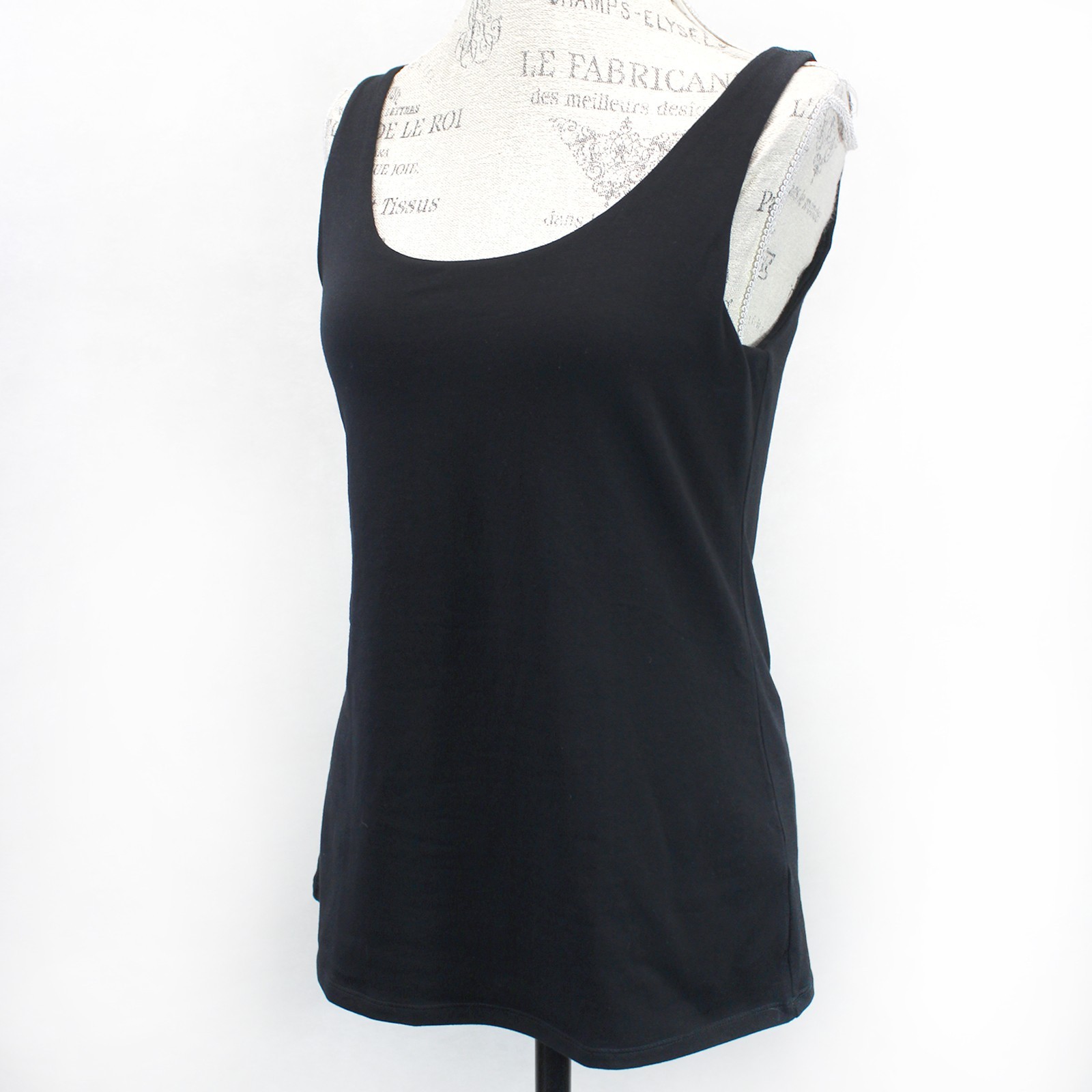 J.JILL Black PERFECT SHELF-BRA TANK TOP Scoop Neck Casual Summer Medium