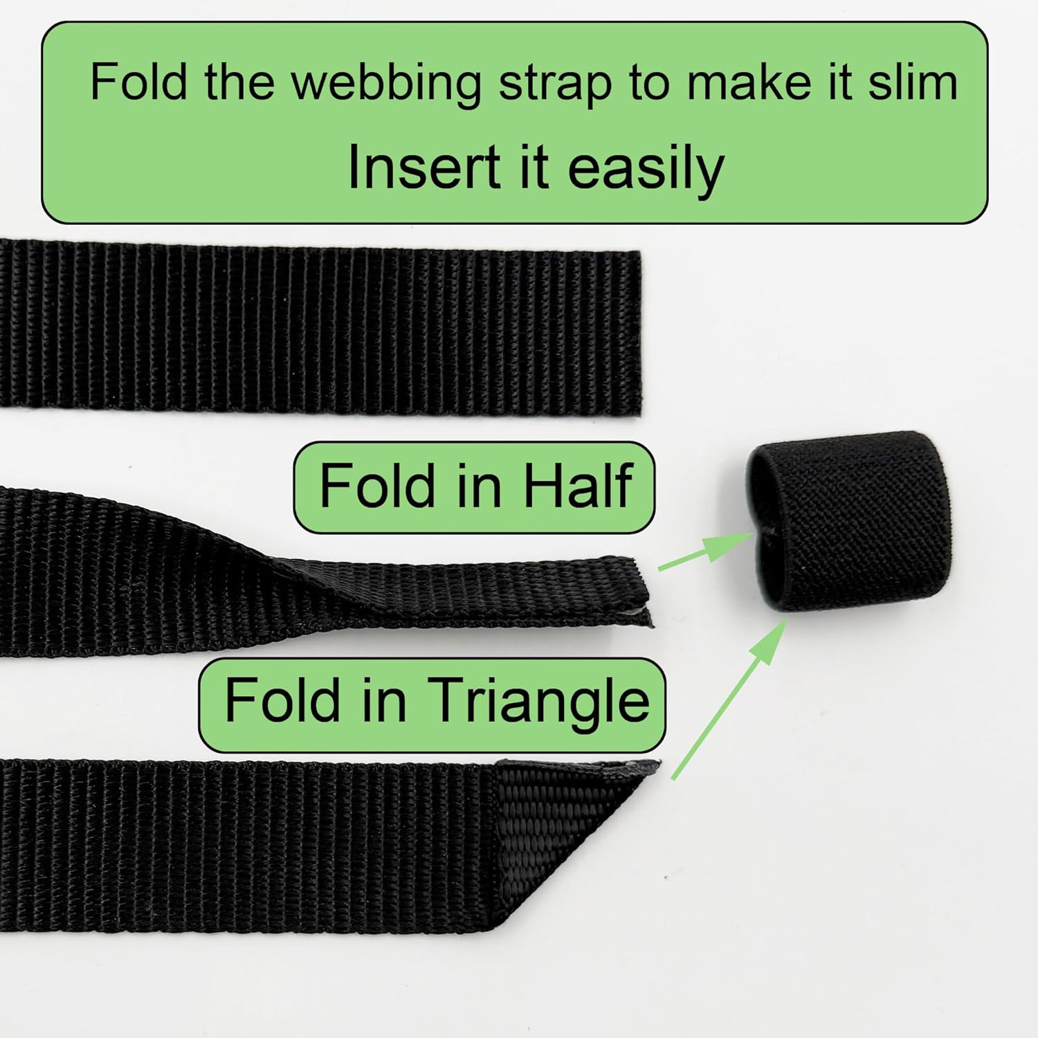 Tactical Elastic Web Belt Loop Keeper (Black) 10/PK for 1” Wide Belt