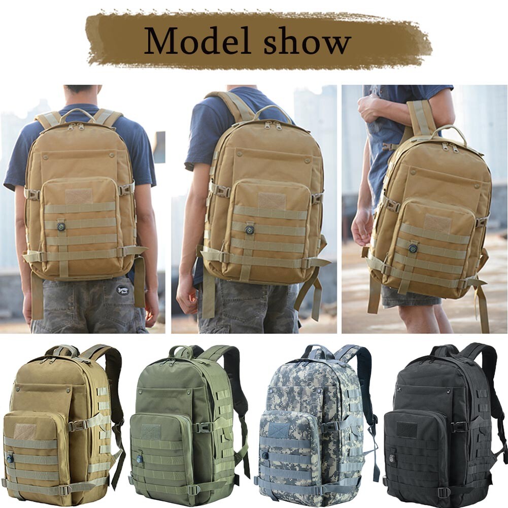 Tactical Backpack Assault Pack 41L Molle Hunting Rucksack Hiking Daypack Key Bag