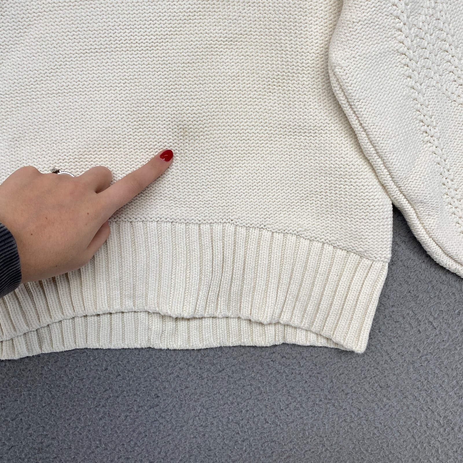 Everlane Sweater Womens Small Boxy Mock Neck Cream Knit Neutral Pullover Ivory