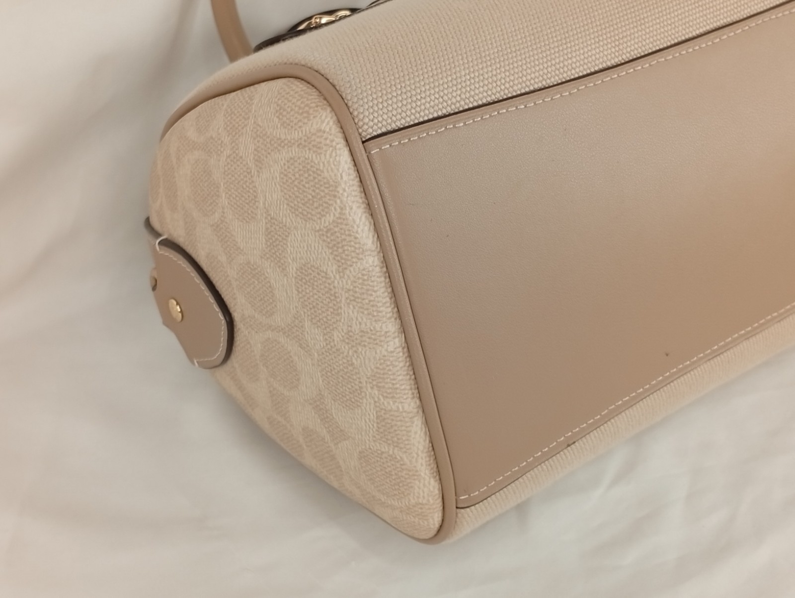 Coach Rowan Satchel Bag In Colorblock w/ Detachable Crossbody Strap Tan CAK58
