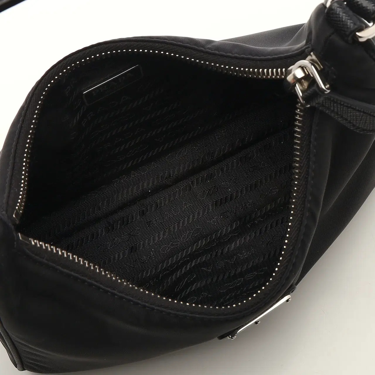 Prada Reedition 2005 Sapian & Li Nylon Hobo Bag Black 1NE204