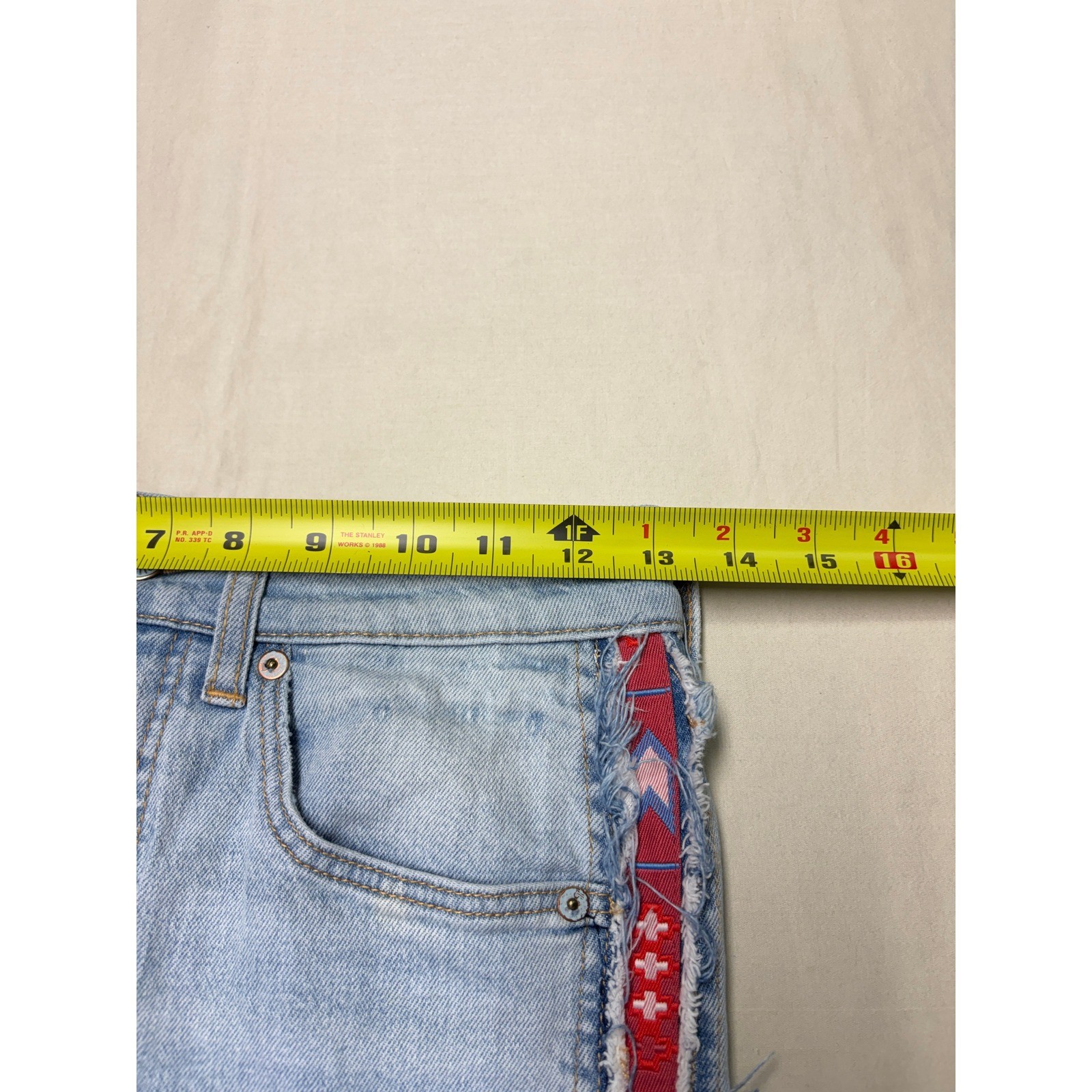 Pilcro The Vintage Straight Jeans Light Wash Southwestern Side Stripe Womens 25