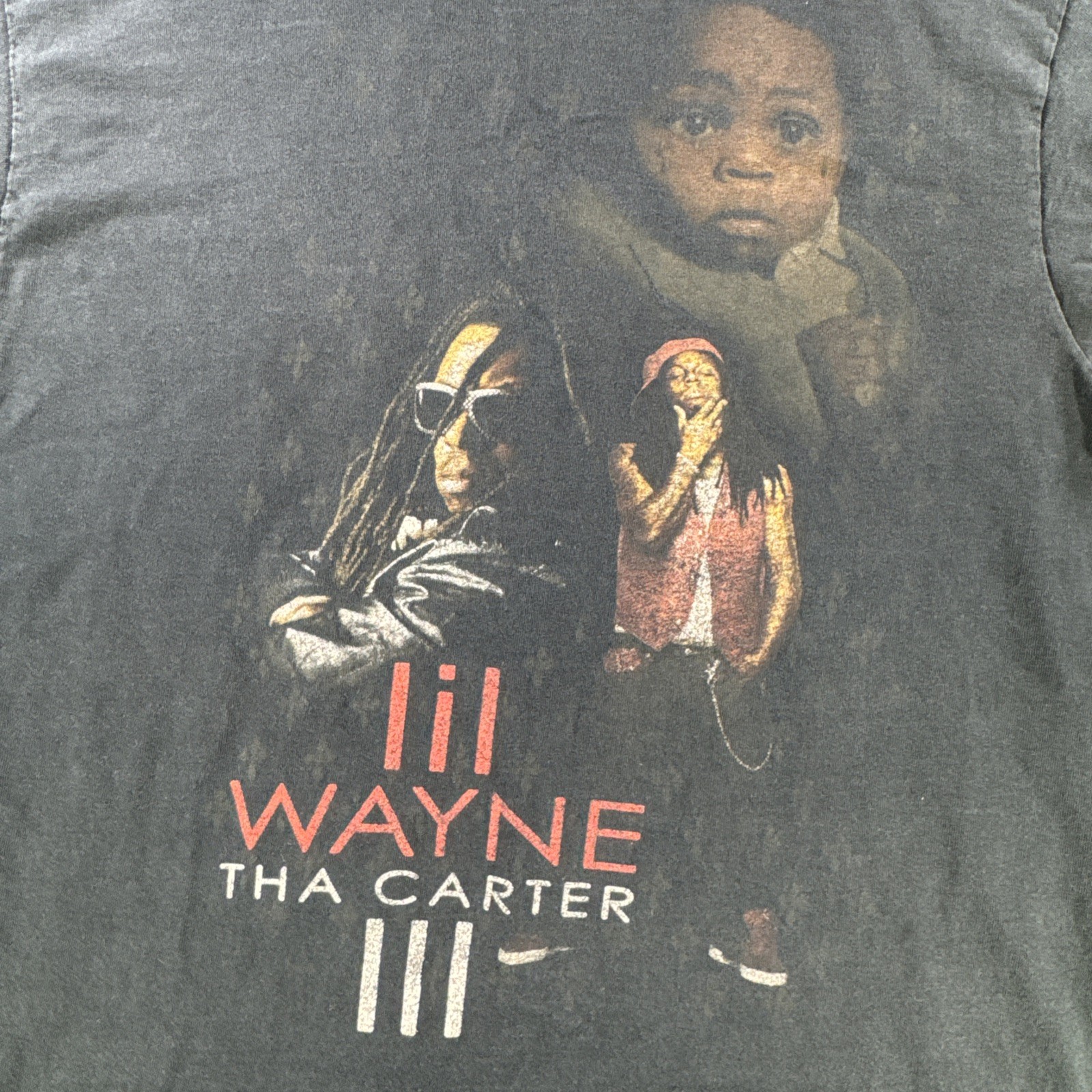 Y2K Lil Wayne 08’ Tha Carter III Album Tour Concert Hip Hop Rap Tee Size Medium