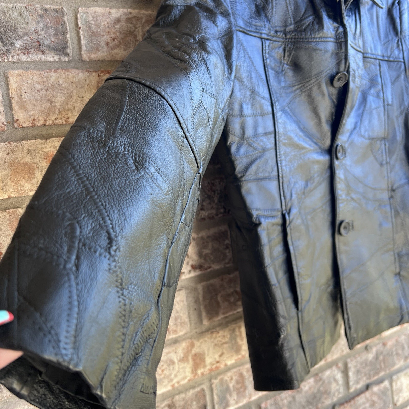 🍒💣 Vintage 80’s Black Leather Blazer Style Jacket
