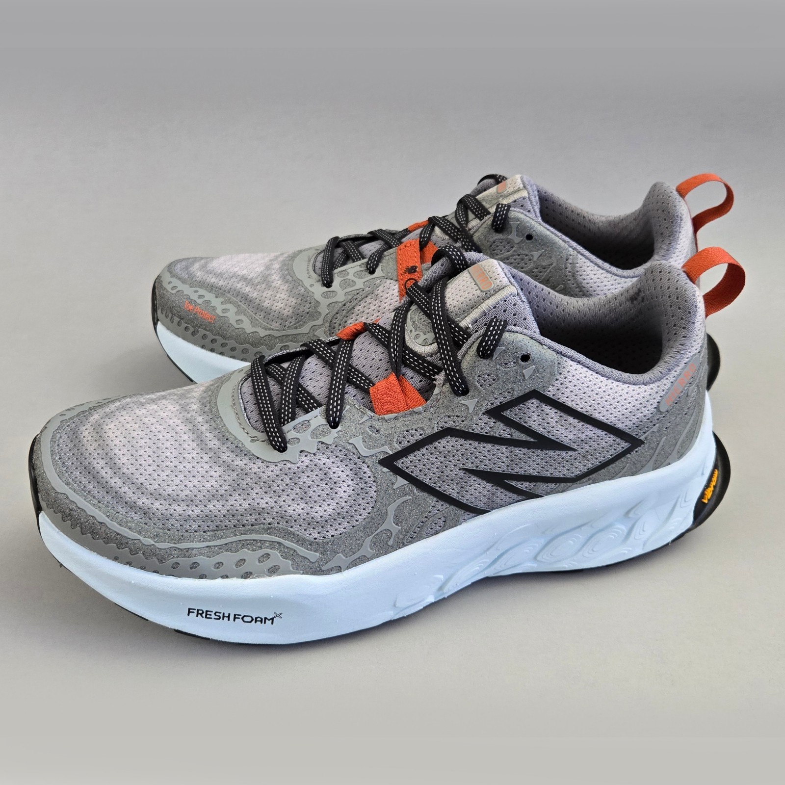 New Balance Fresh Foam X Hierro v8 Men’s 9.5 2E Wide Gray Orange Trail Shoes