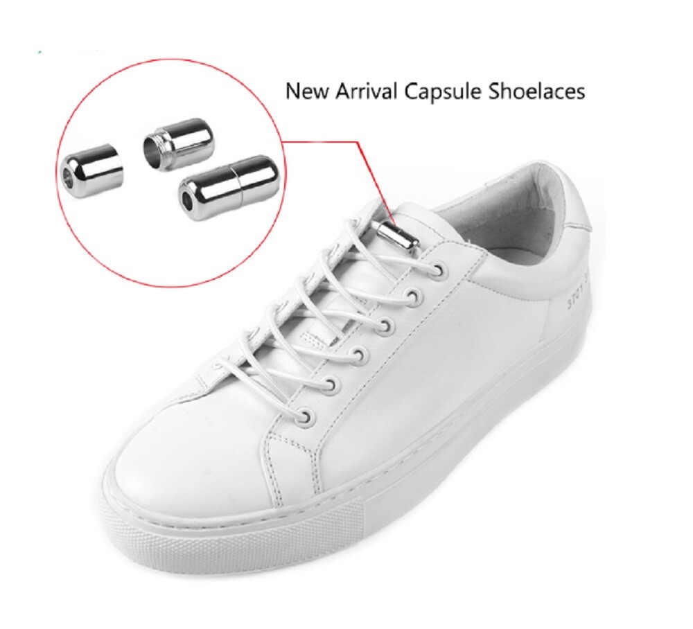 Elastic Silicone No Tie Shoe Laces – Lazy Shoe Laces for Trainers, Adult & Kids