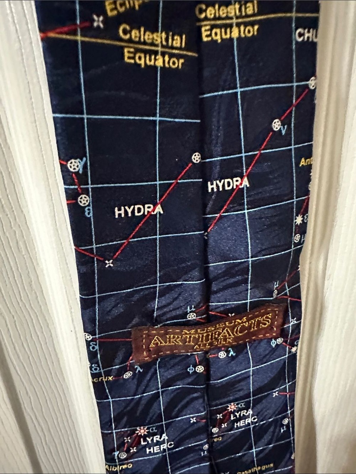 Navy Constellation Print Men’s Tie