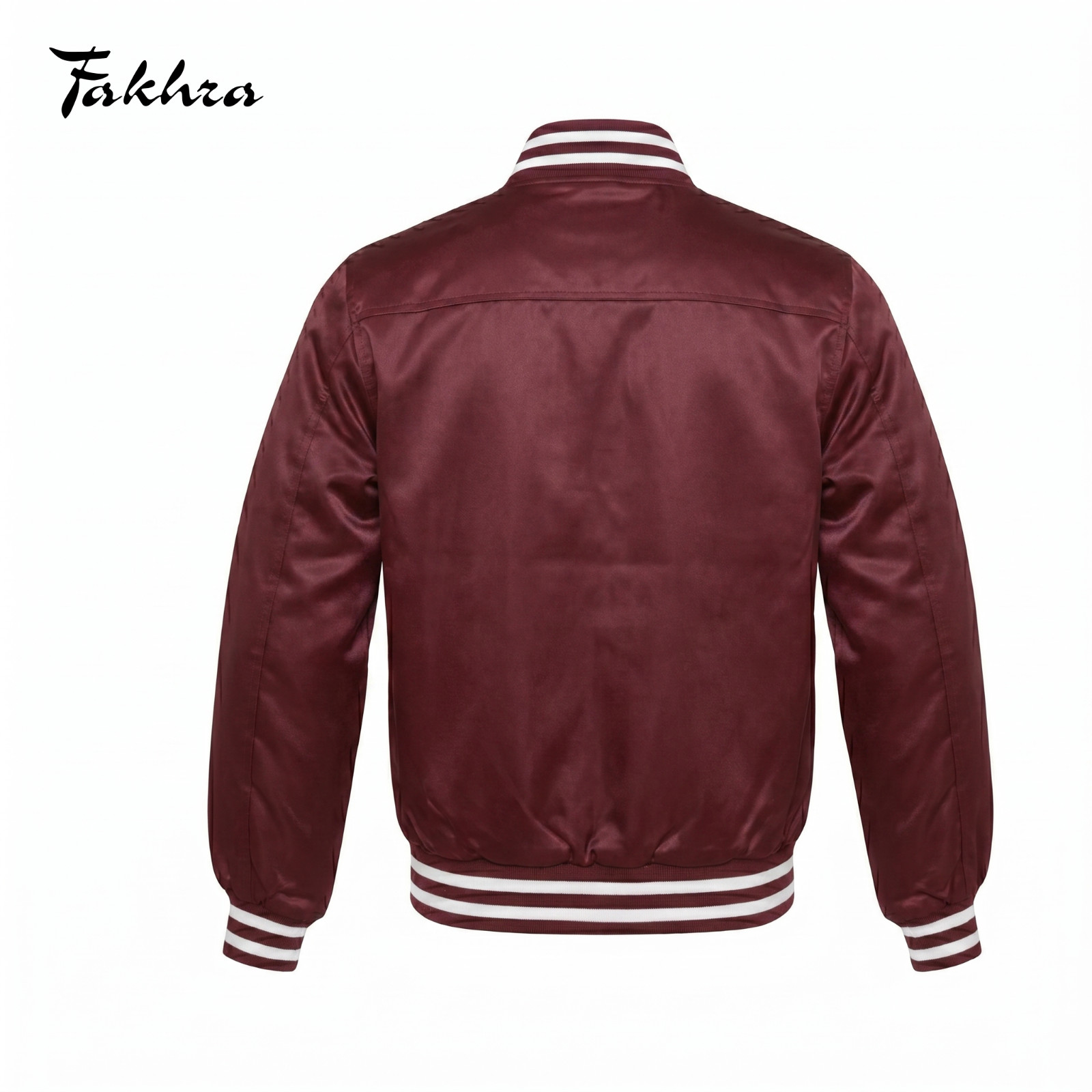 Maroon Satin College Letterman Jacket Premium Baseball-Inspired Outerwear,