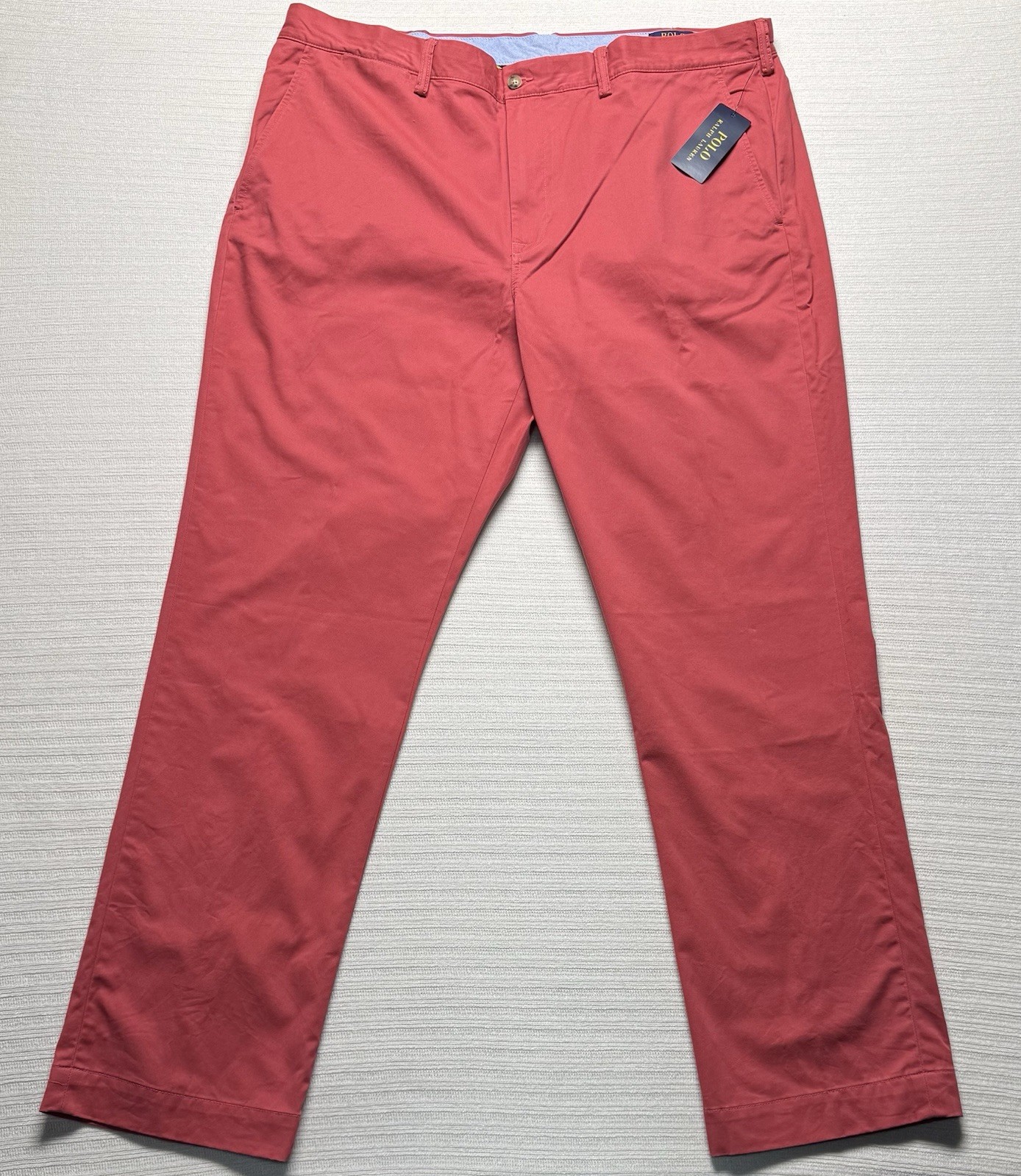 Polo Ralph Lauren Mens Stretch Straight Fit Chino Twill Pants Salmon/Red NWT