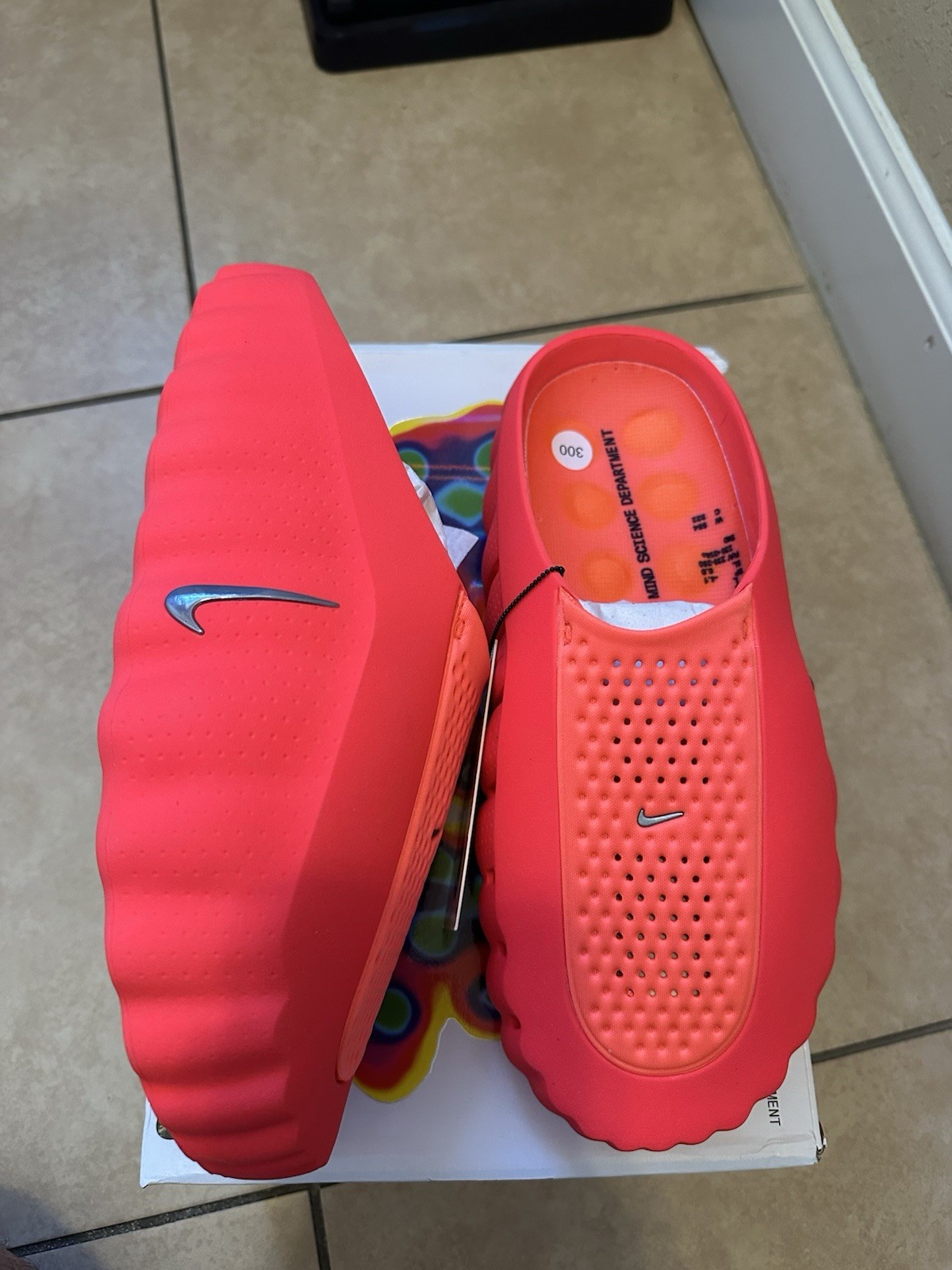 Nike Mind 001 Men’s Slides size 12, Solar red New