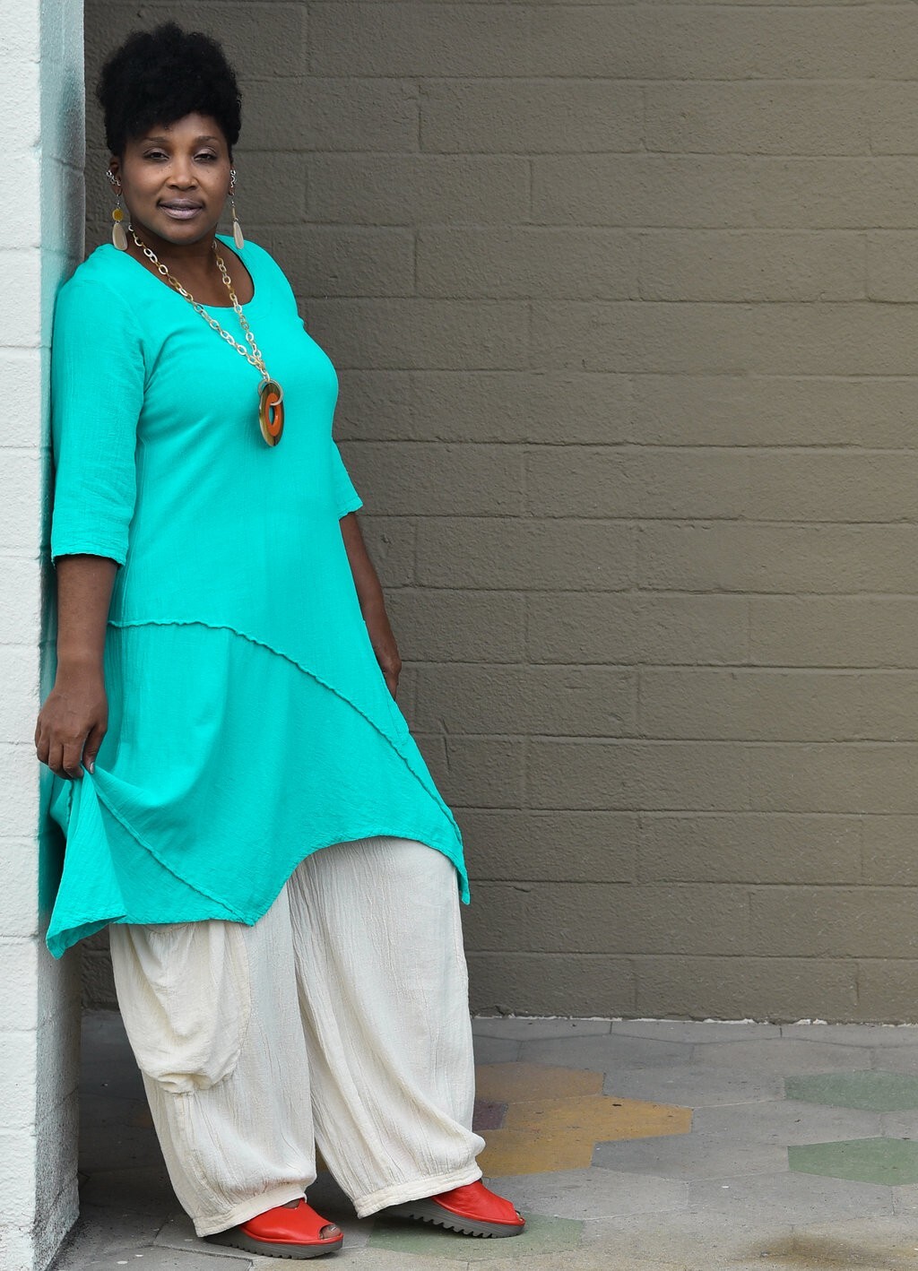 WATERSISTER Cotton Gauze TANGO TUNIC Long Top 1(S/M) 2(L/XL) 3(1X) oh my COLORS