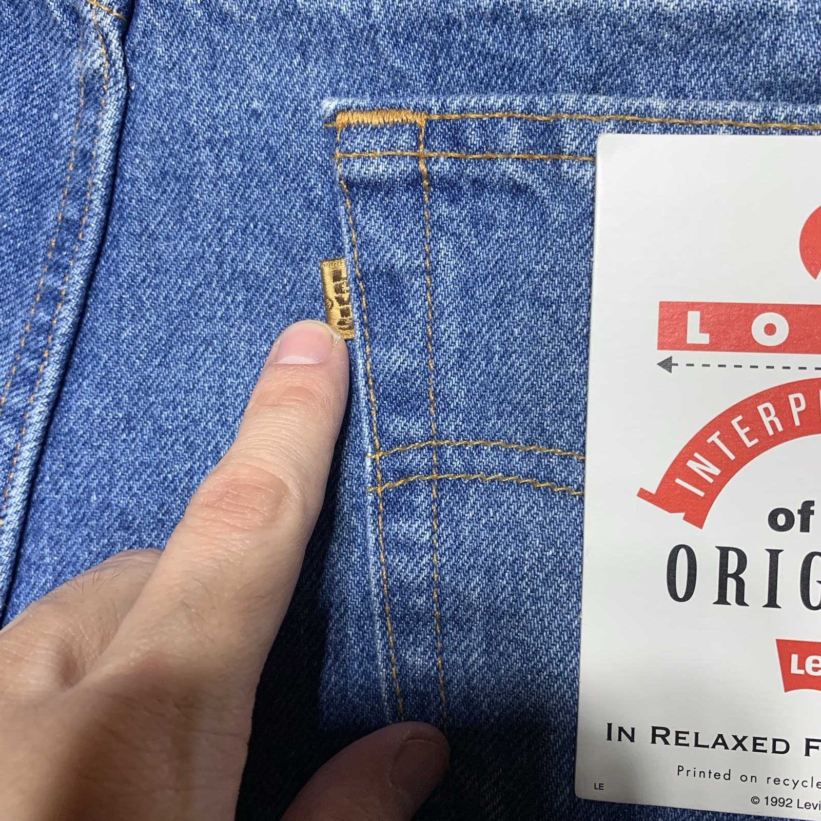 NEW Vintage 90s Levi’s 540 Jeans Men’s 38×30 Brown Tab Relaxed Fit Loose USA