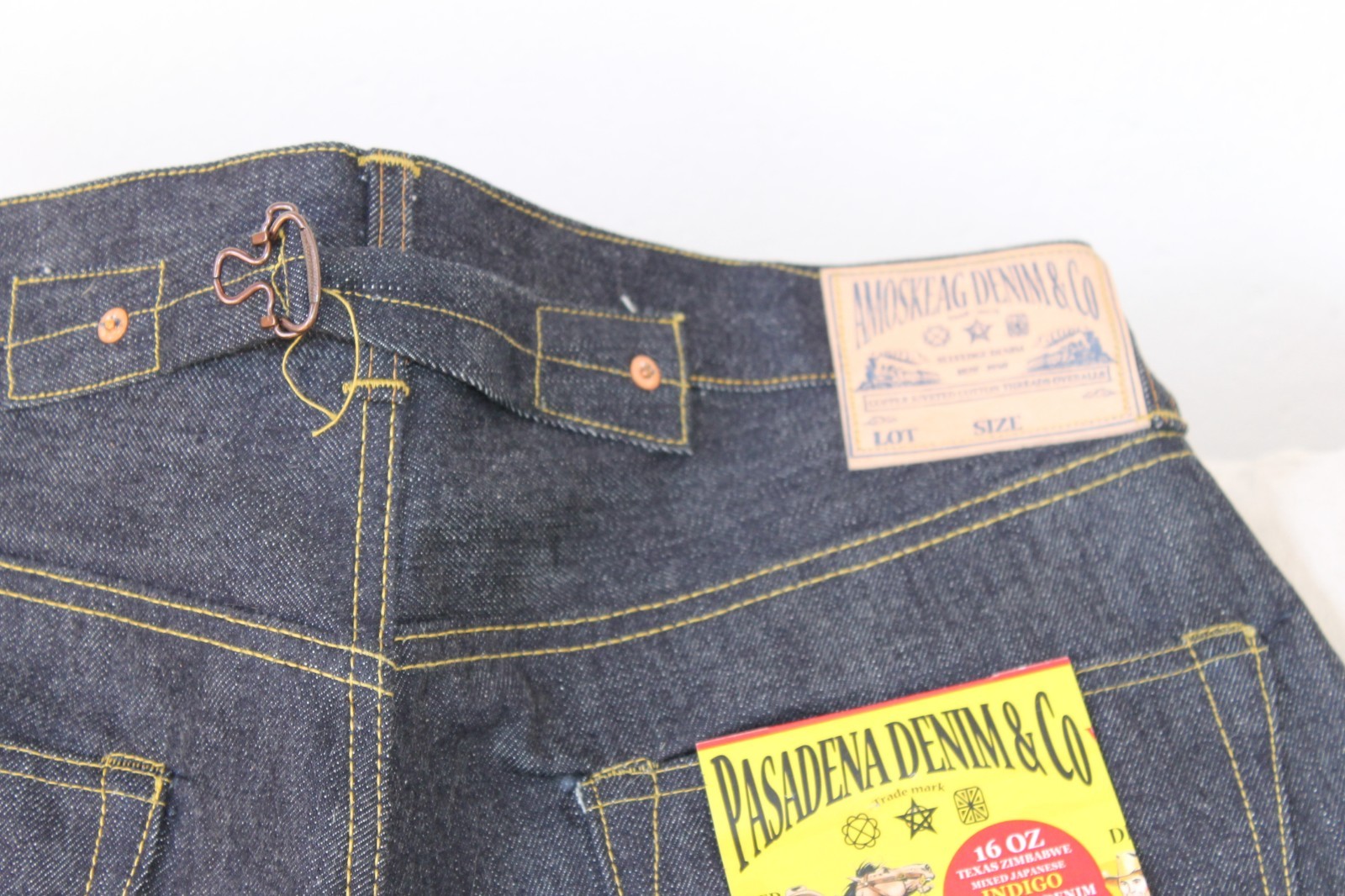Big E King, Amoskeag denim Jeans Selvedge Buckle back Old loom, W35L36
