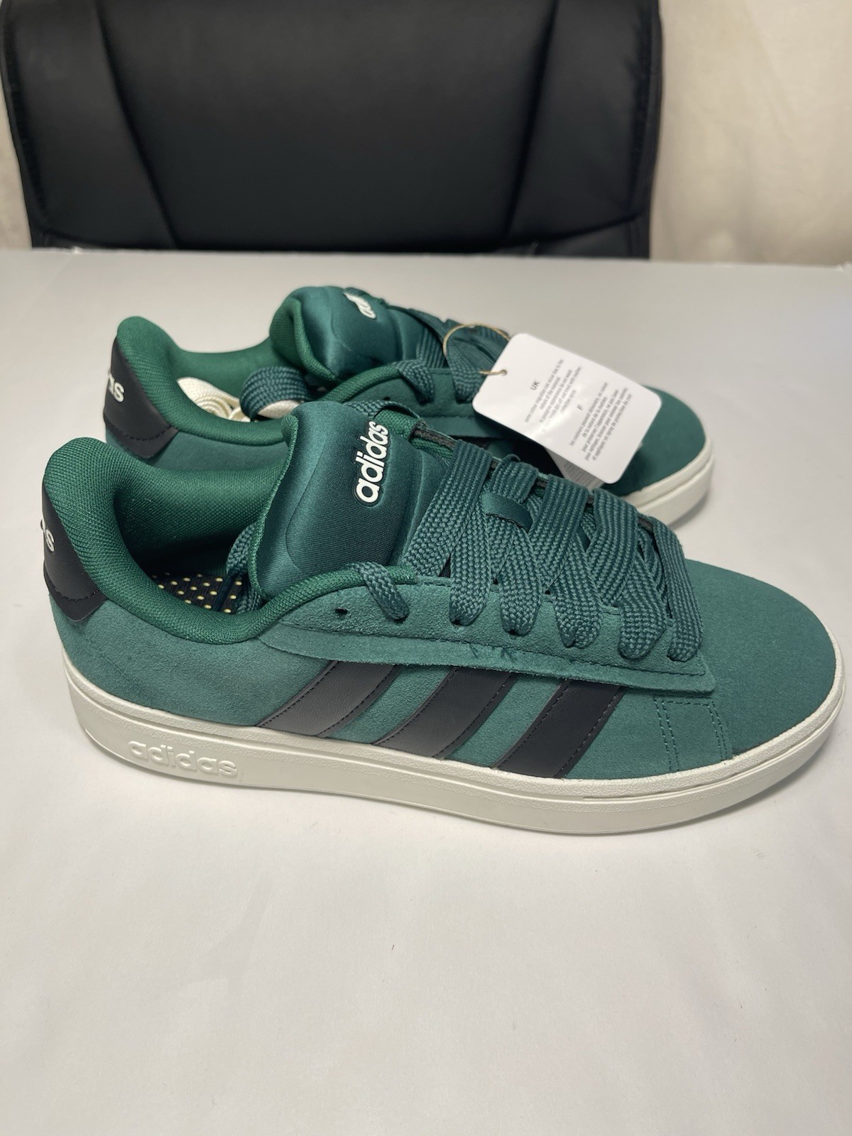 Adidas Men’s Grand Court Alpha 00’s Skateboarding Sneakers Shoes Green/black 7.5
