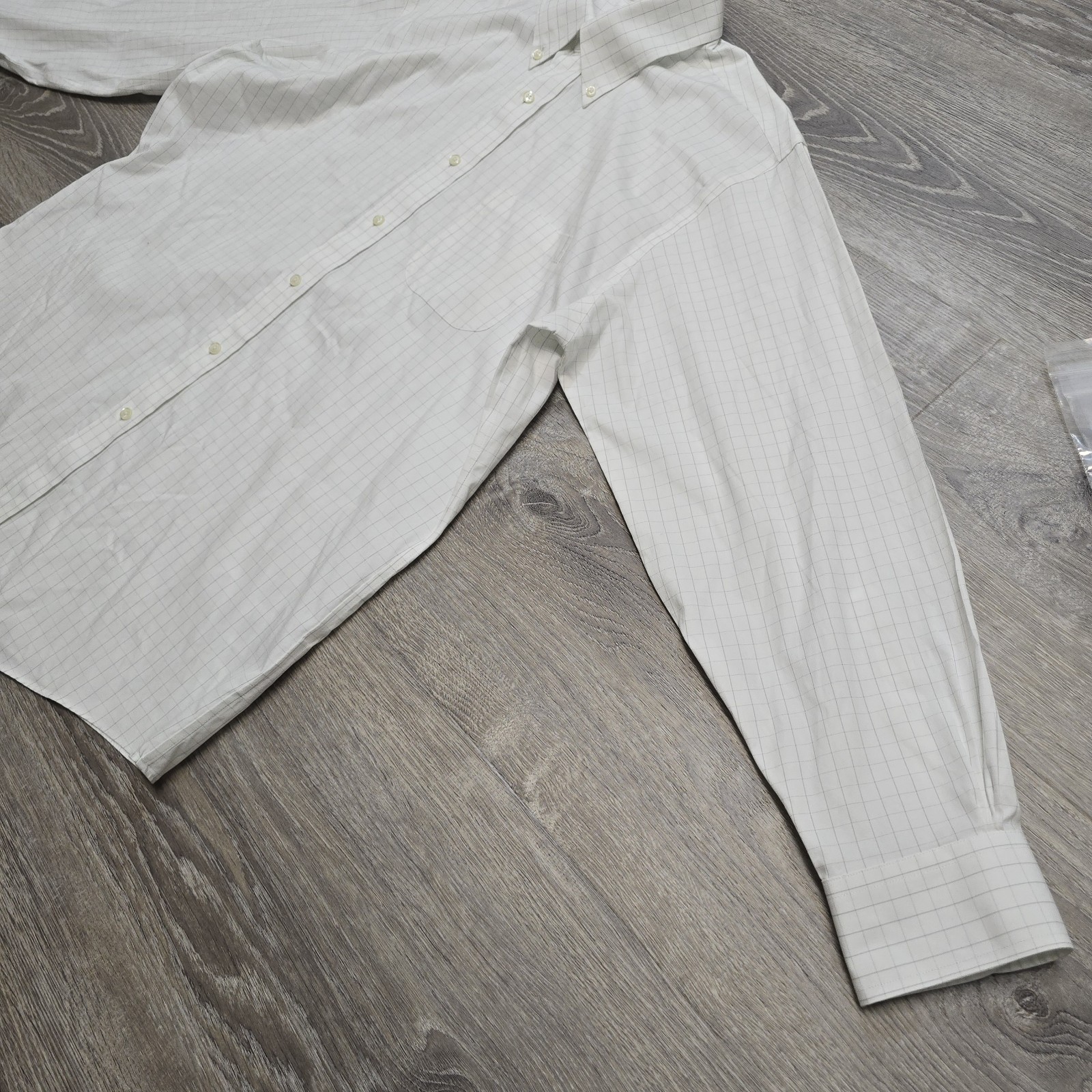 Brooks Brothers Regent Dress Shirt Mens Large 16-32 White Check Non Iron EUC!