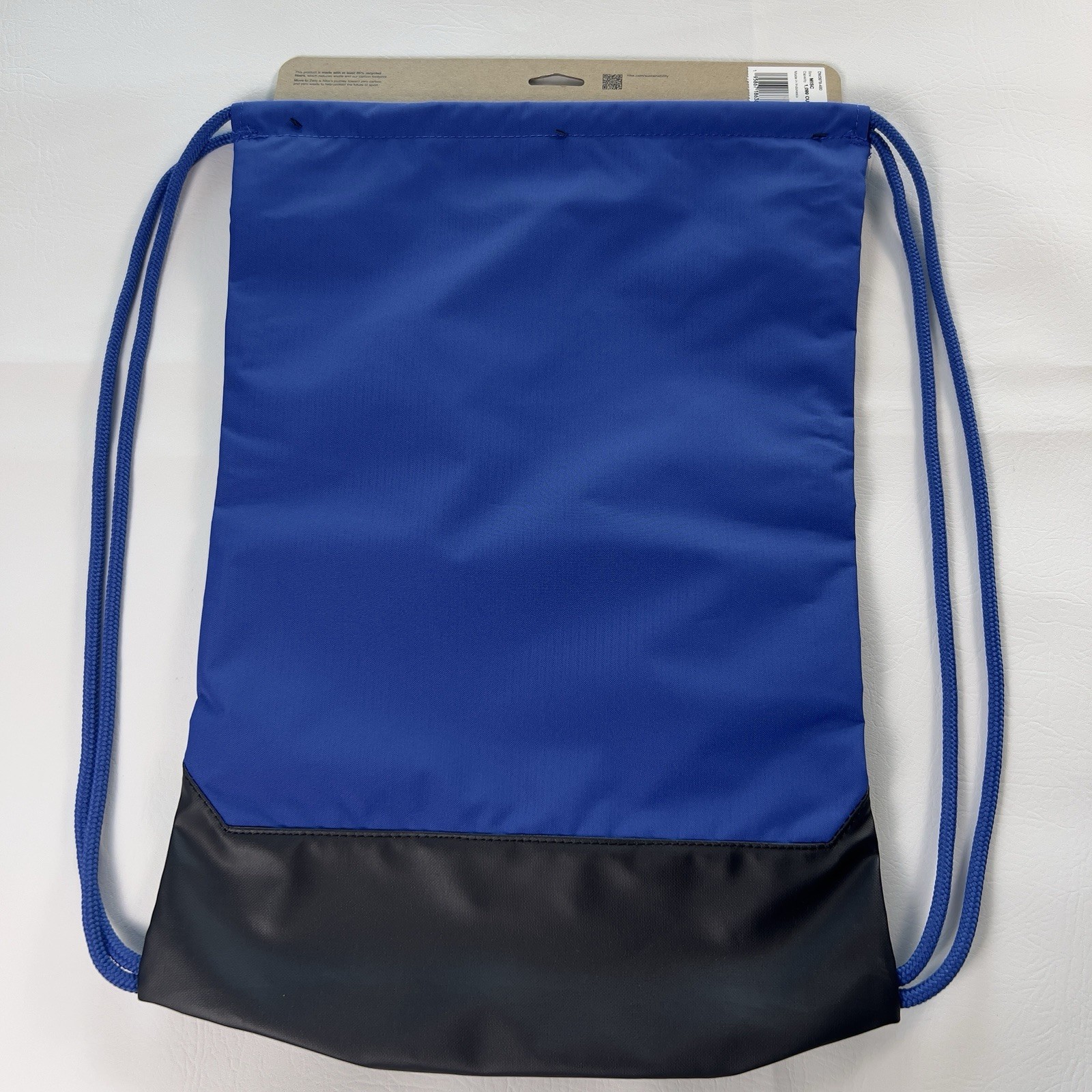 Nike Brasilia Drawstring Backpack Bag Training Gym Sports Walk Sack Blue Black
