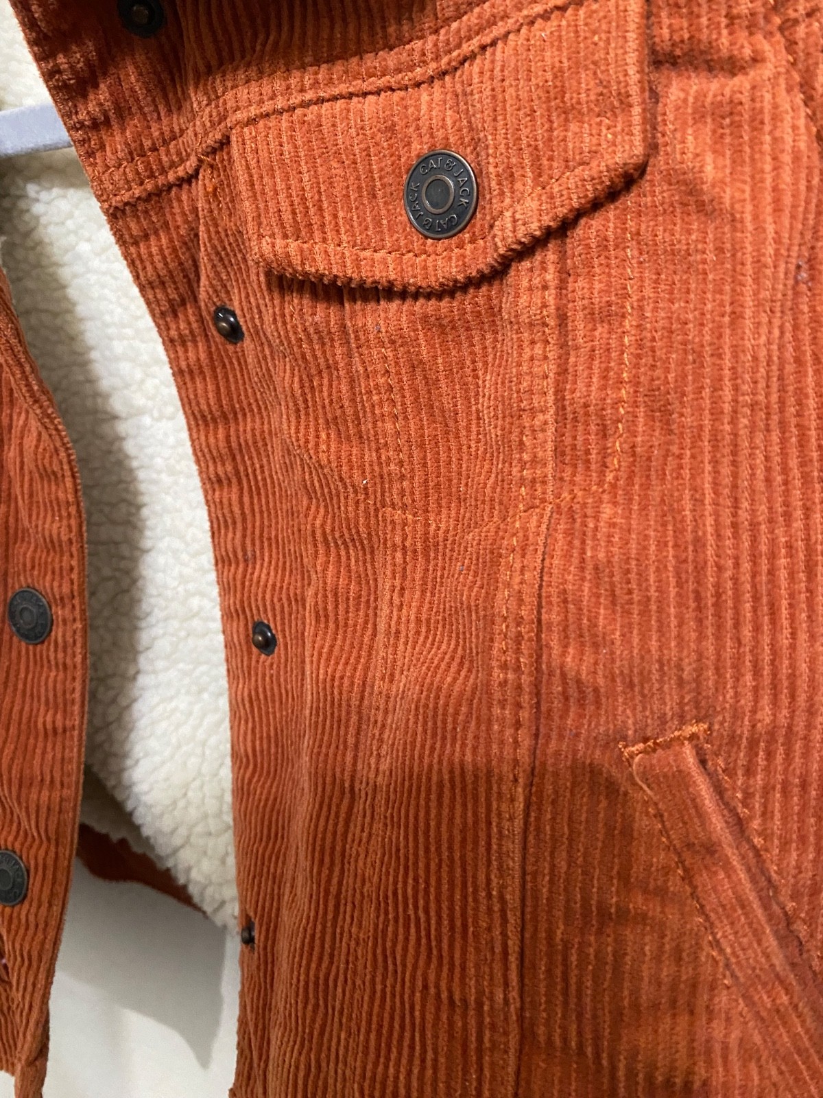 Cat & Jack Corduroy Wool Button Up Jacket Size M 7-8