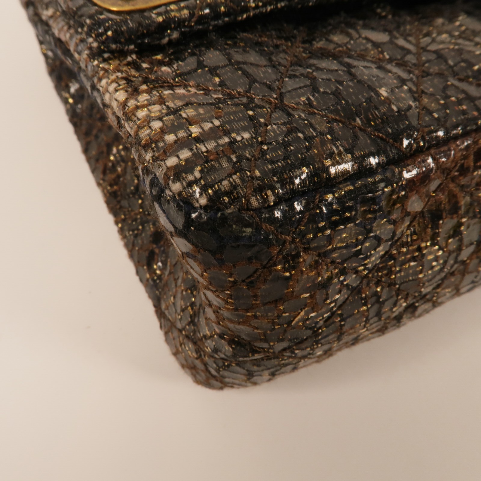 CHANEL CC Shanghai Icons Flap Bag Chain Shoulder Bag Tweed Black/Gold
