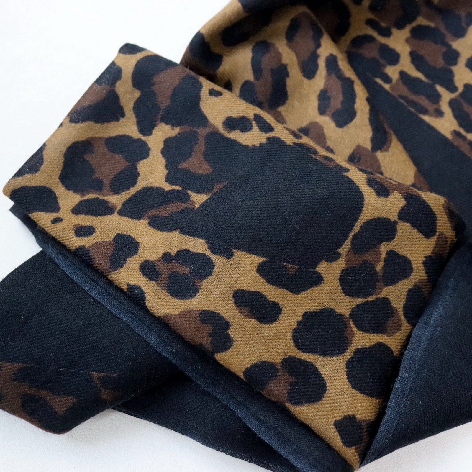100% wool black & khaki cheetah print scarf fashion women’s shawl 200cm * 100cm
