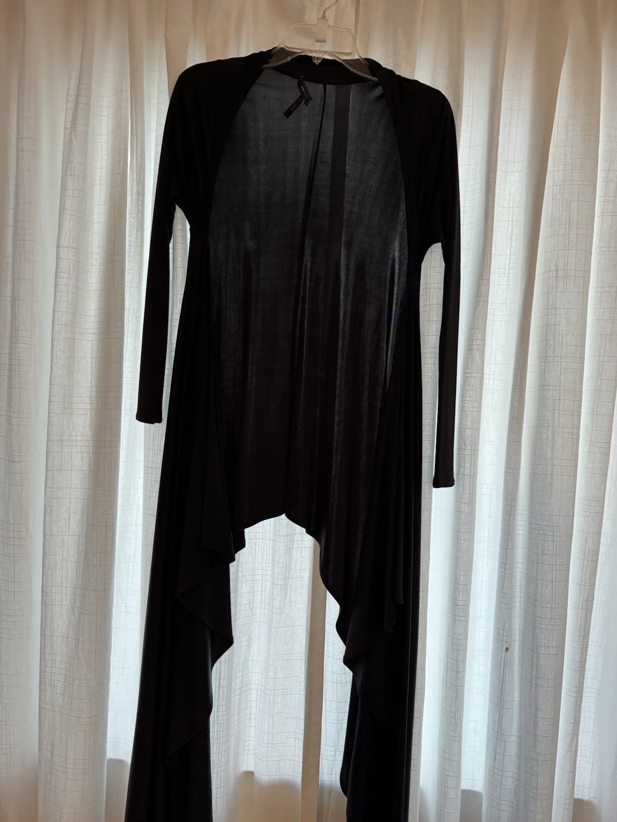 BCBGMAXAZRIA Black Rayon Knit Open-Front Cardigan Sweater Long Sleeve Juniors S