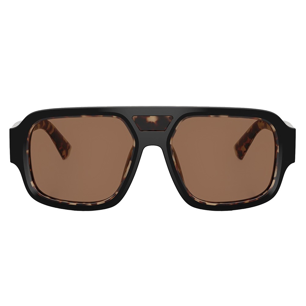Dolce & Gabbana DG 4516 341773 Black on Red Havana Plastic Sunglasses Brown Lens
