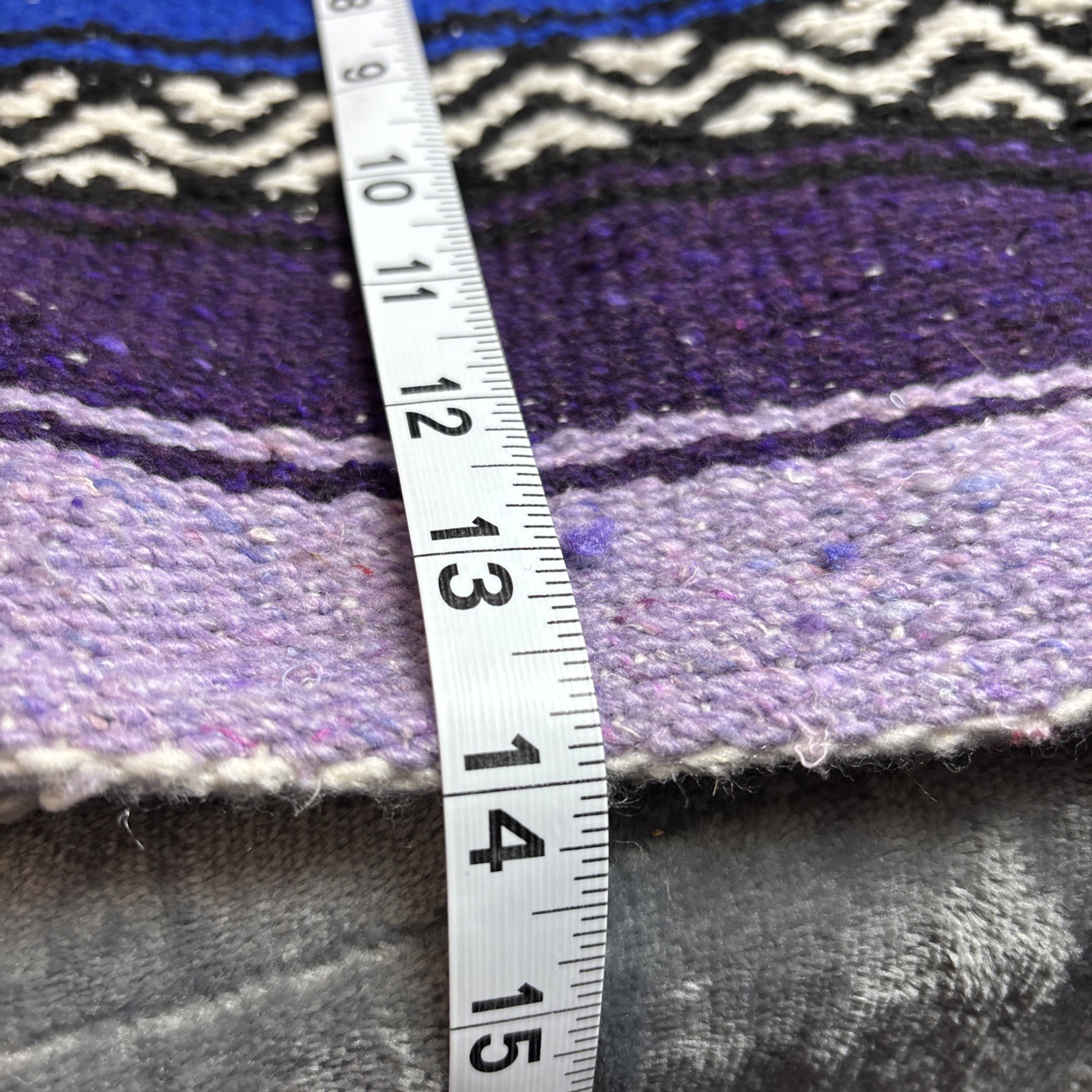 Mexican Blanket Purse Tote Bag Red Blue Purple Rectangle Crossbody Woven Boho