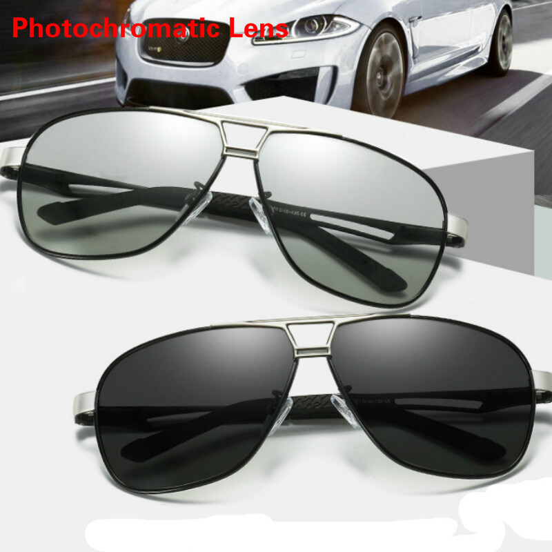 HD Polarized Photochromic Sunglasses Men Chameleon Driving Sport Glasses Eyewear