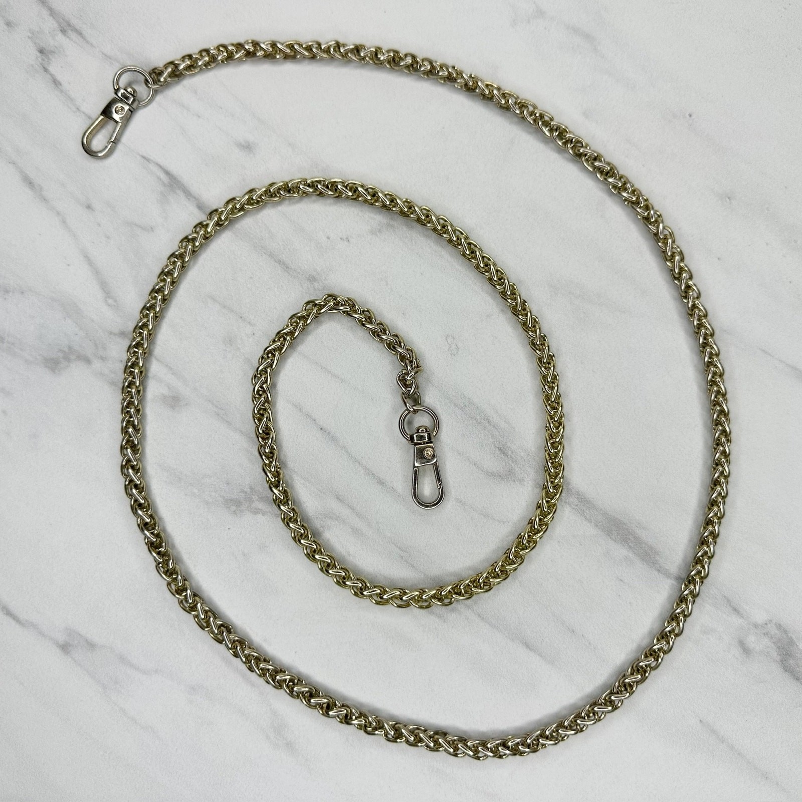 Gold Tone Barrel Chain Link Purse Strap Replacement Handbag Shoulder – 41″