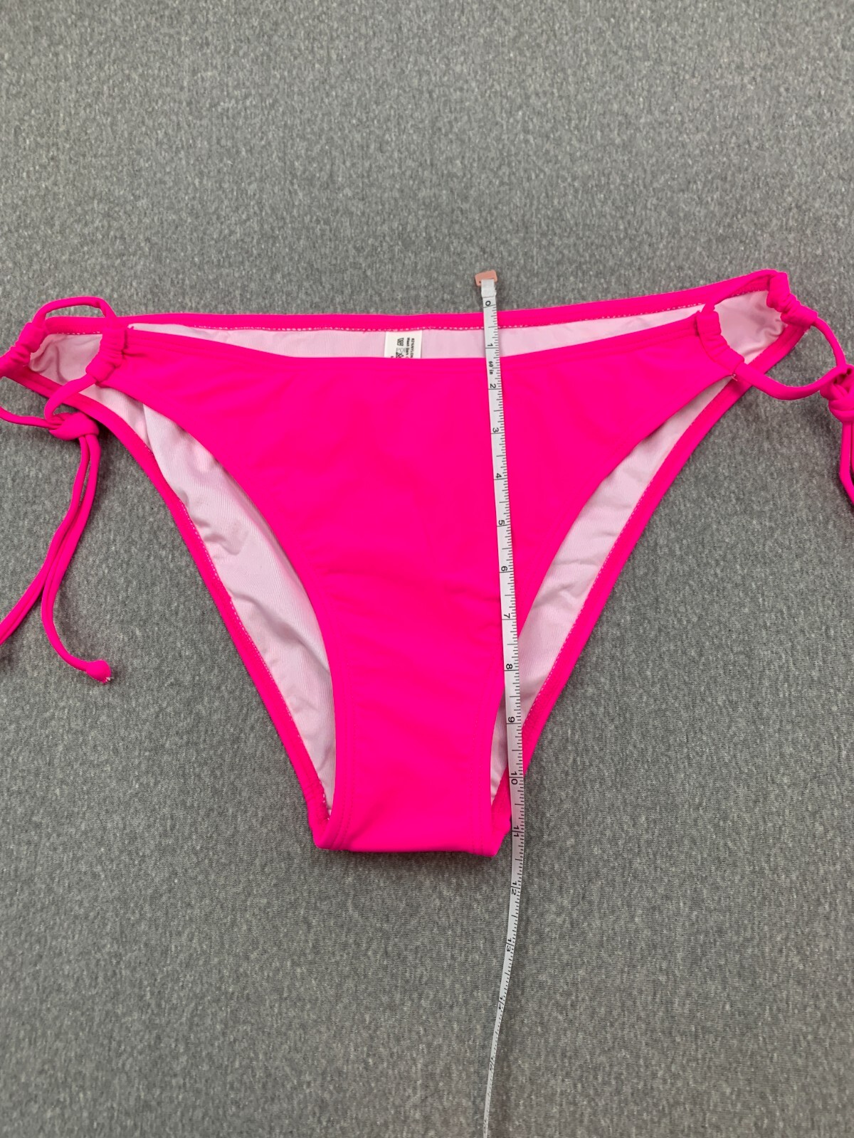 Zmart Lined String Bikini Tankini Swimsuit Bottom Womens size XL Bright Pink Tie