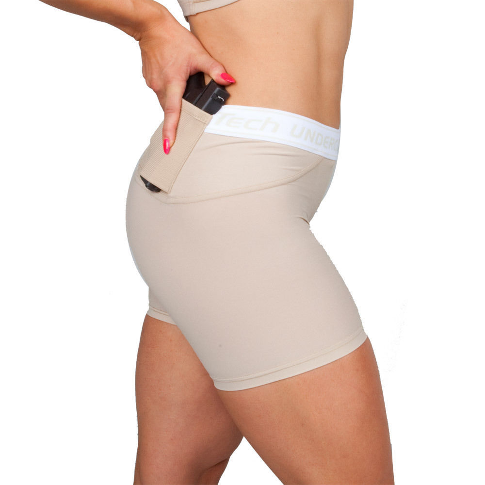 UnderTech Undercover Women’s Concealed Carry Shorts BLACK ^ WHITE ^ NUDE