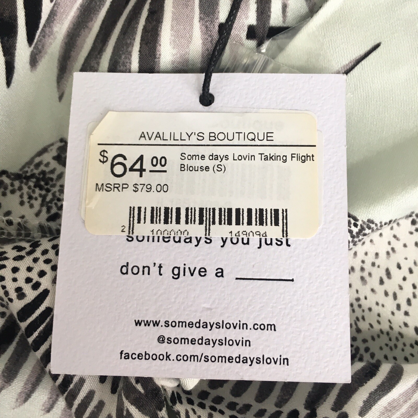 NWT Somedays Lovin’ Taking Flight Blouse Top Small Bell Sleeve Bird Fairy Hippie