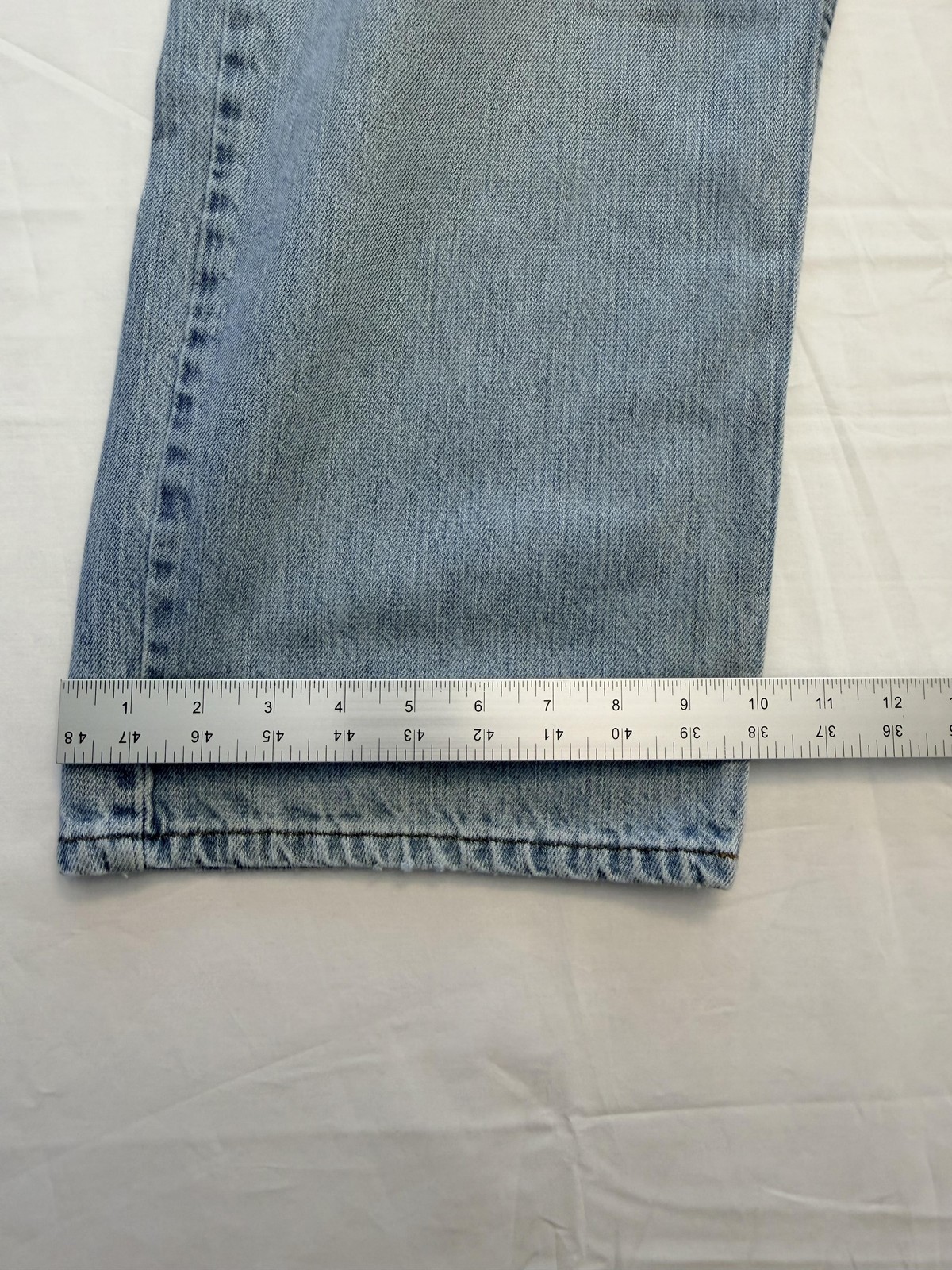 Chaps 985 Jeans Mens 42×30 Light Wash Blue Relaxed Straight Leg Denim Pants