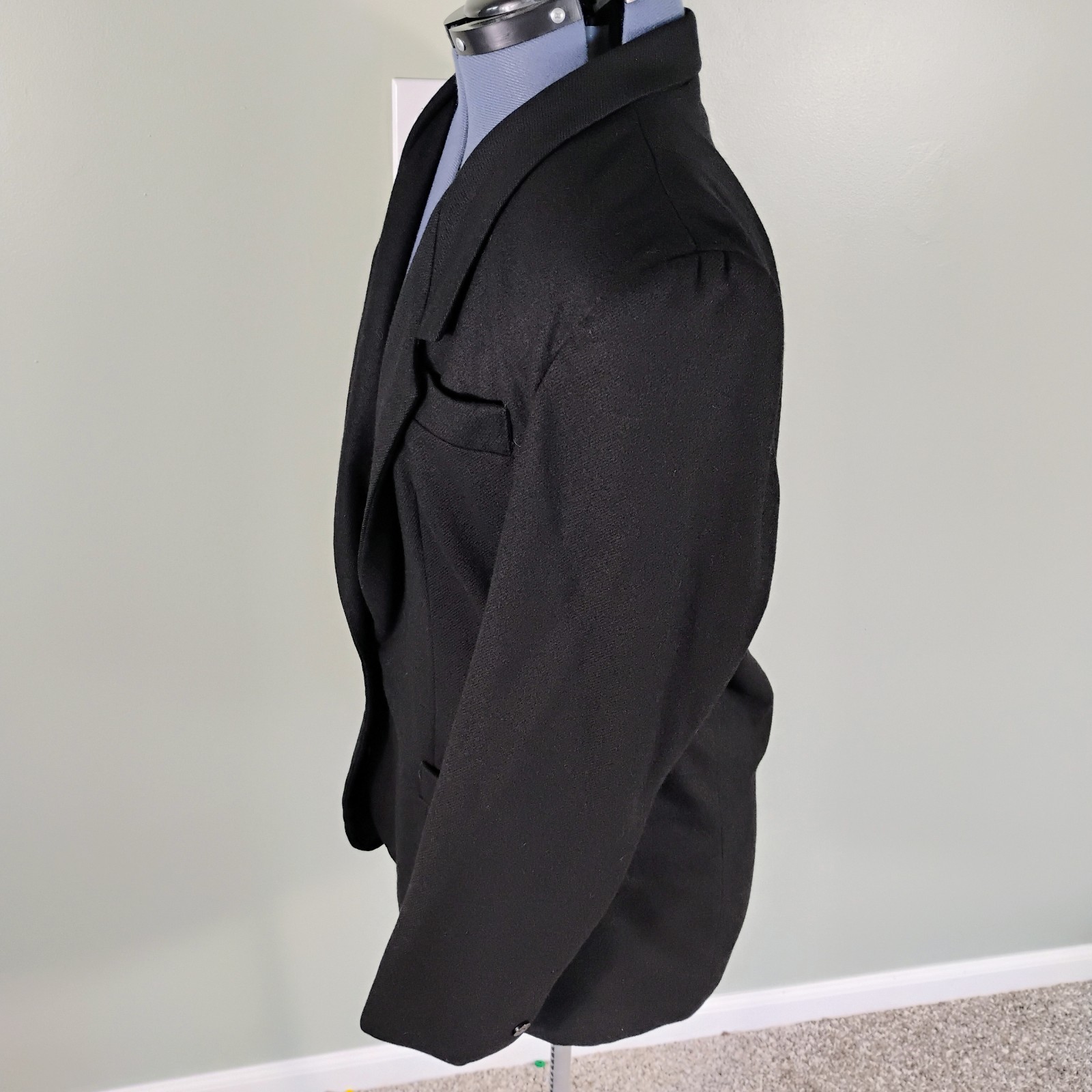 Vintage Stephen Douglas Wool Blazer Women’s Black Size 14 old money preppy chic