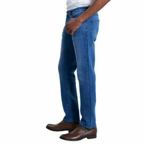 CHAPS MEN’S SLIM STRAIGHT COMFORT STRETCH DURABLE DENIM PANTS(BLUE 30WX29L)NWT