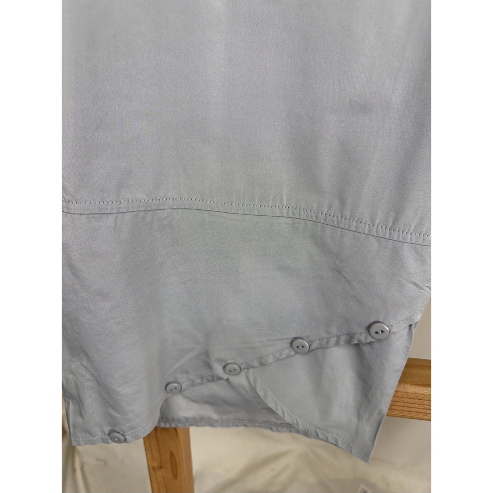 NWT Ever Sassy Parachute Grey Zip Side Elastic Waist Capri Pant #1138 XL