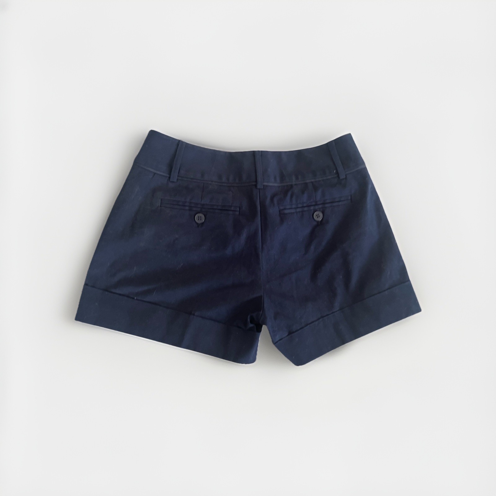 7th Avenue Design Studio New York & Company Navy Blue Chino Shorts Size 0