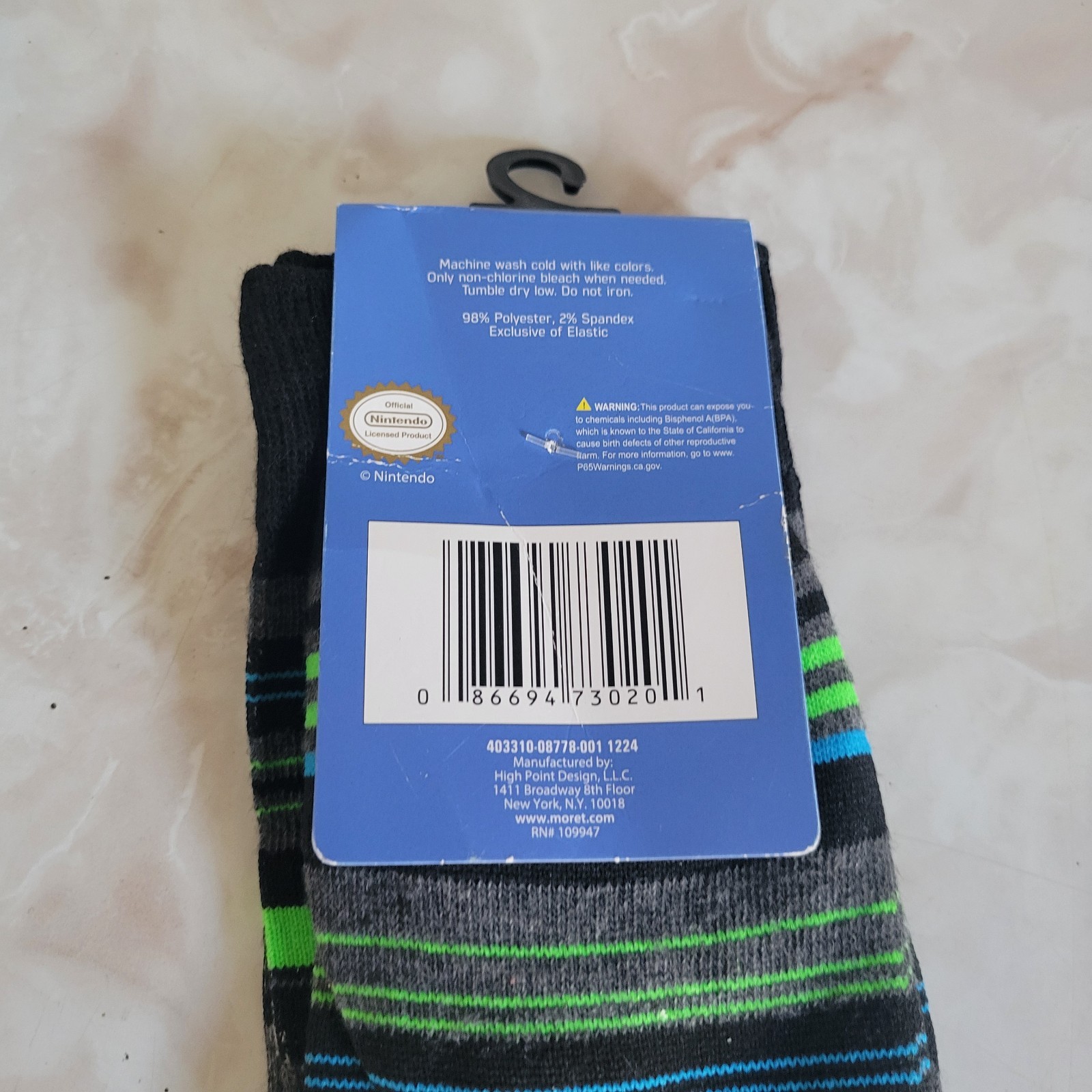 Nintendo Official Socks Mario Luigi + Lot Bundle