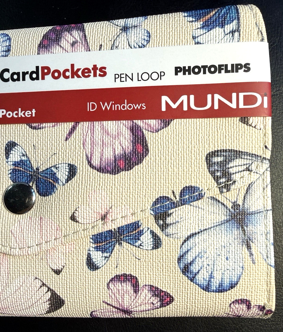 MUNDI Womans / CEO Clutch- Big Fat Wallet / Full Zip / BUTTERFLY / New