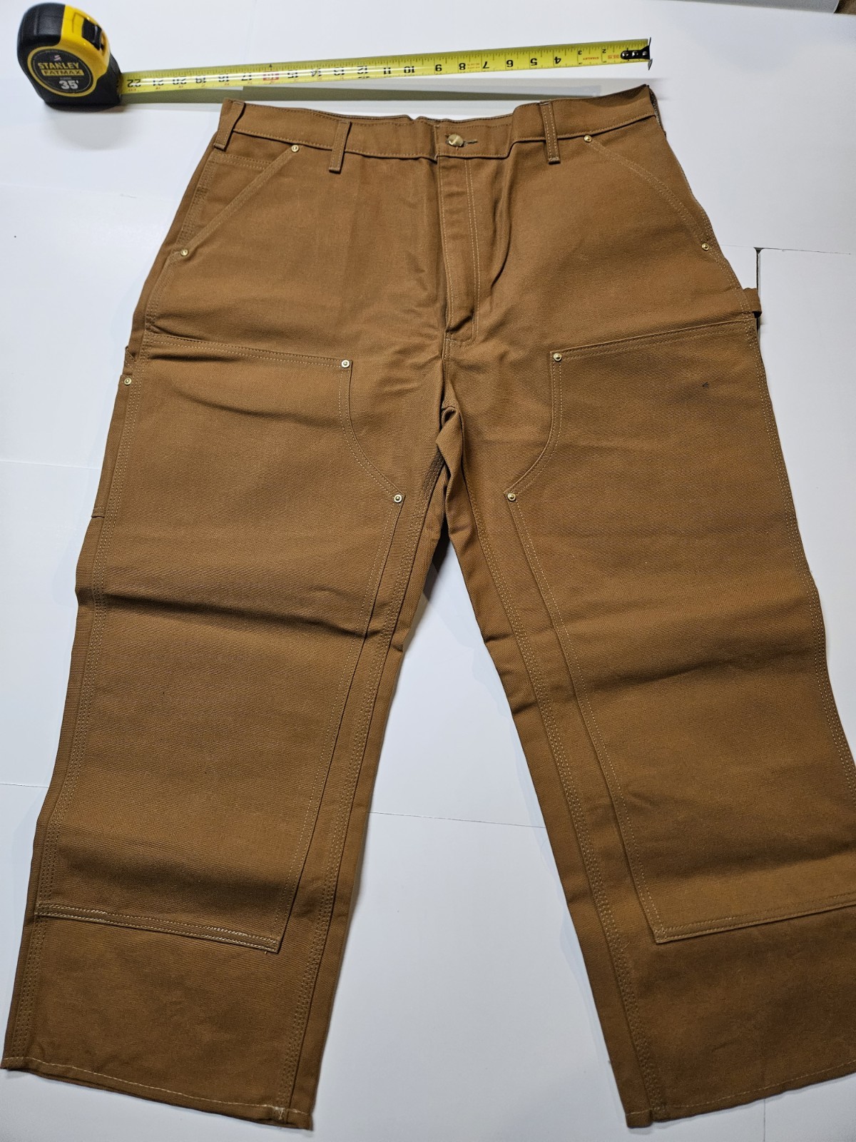Carhartt NWT Mens B01 IRR Loose Fit Firm Duck Double Front Work Pants 36×25 READ