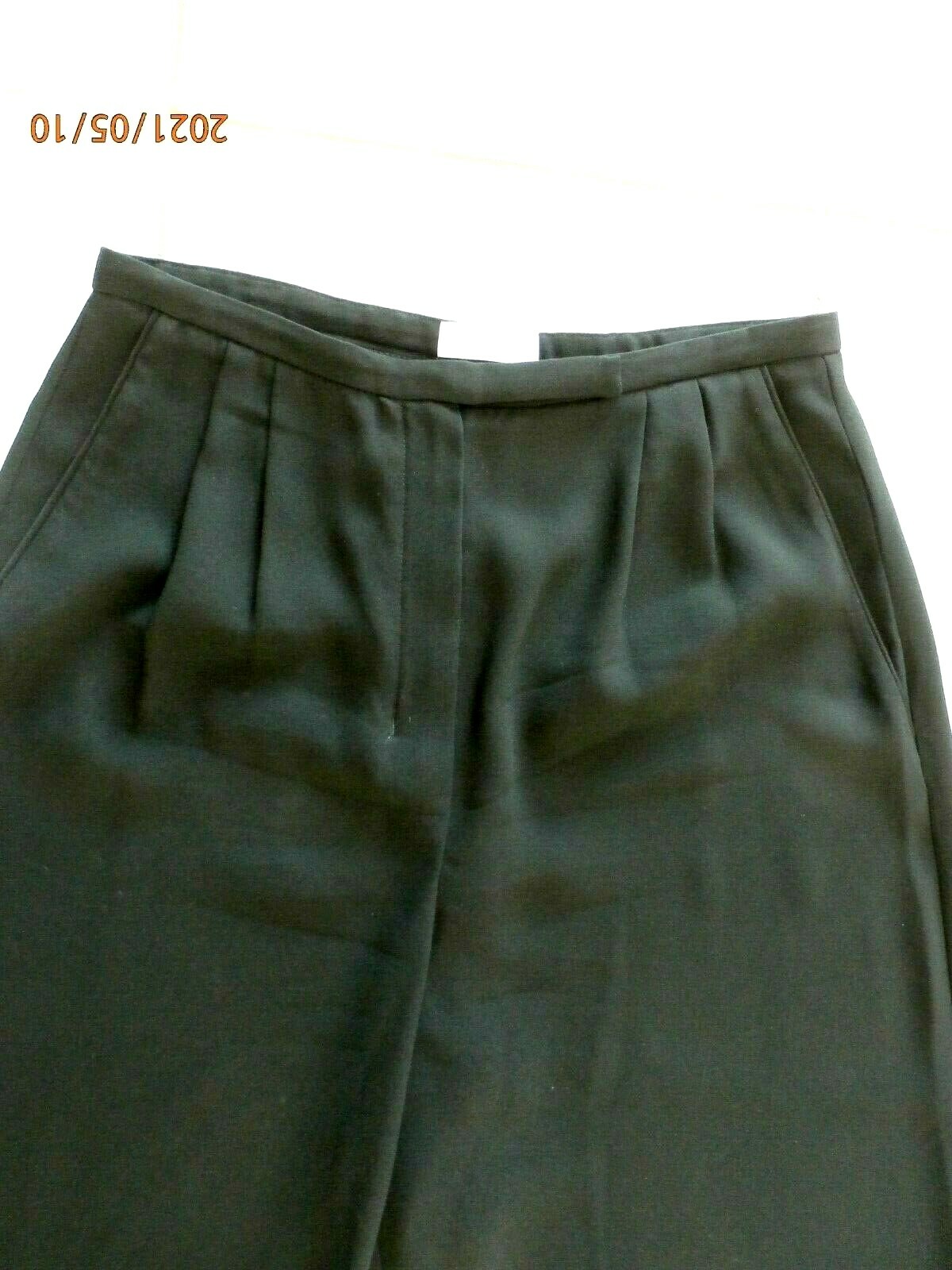 Aritzia Babaton Pants womens 10 Black Wide Leg Crop High Rise Culottes D874