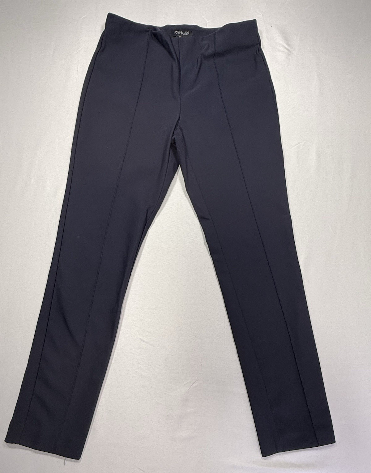 Rachel Zoe Navy Skinny Dress Pants Slim Fit Stretch Pockets Mid Rise 25″ 10